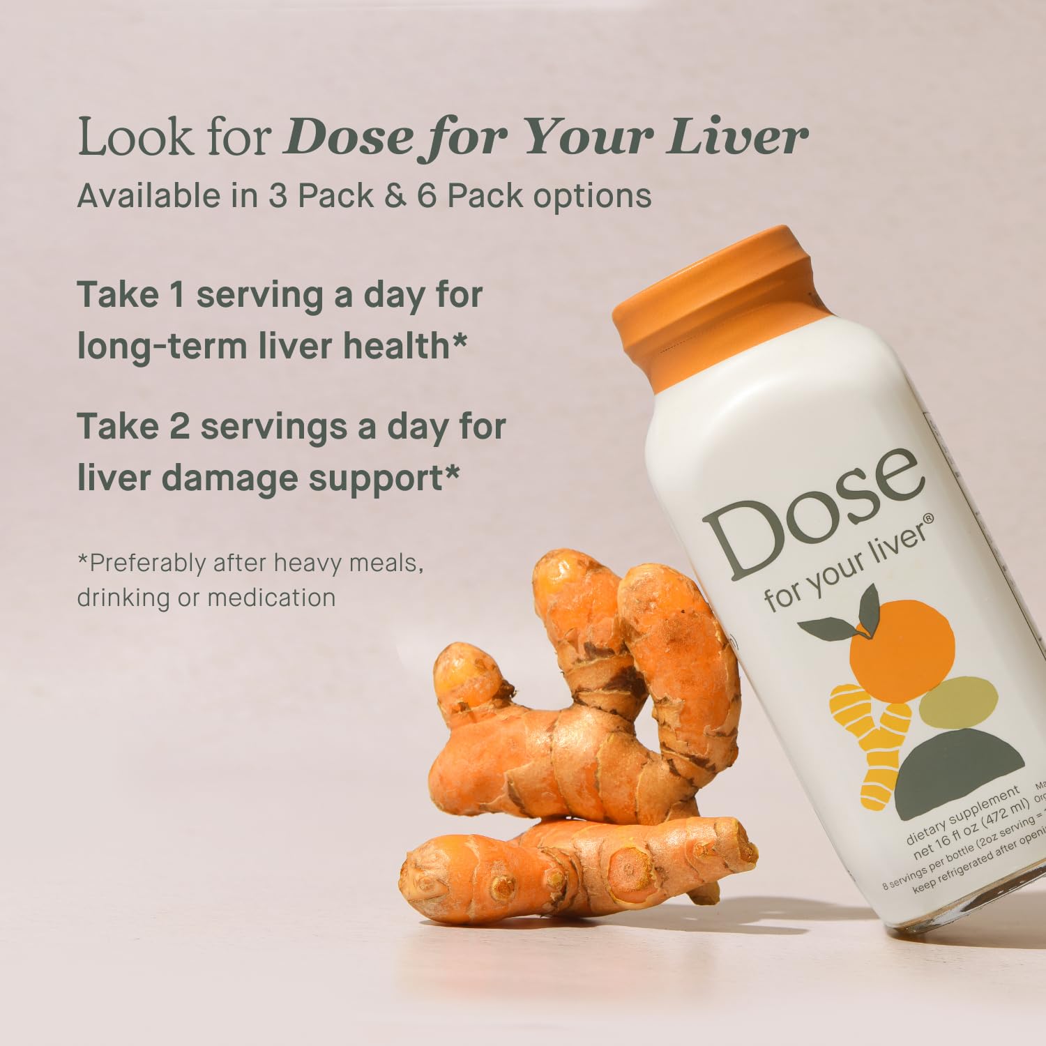 DOSE for Your Liver Support Supplement Shot | Cleanses, Promotes and Ensures Optimal Liver Function | Non GMO, Vegan, Gluten Free, Kosher Pareve | 2 Ounce Bottle – 12 Pack