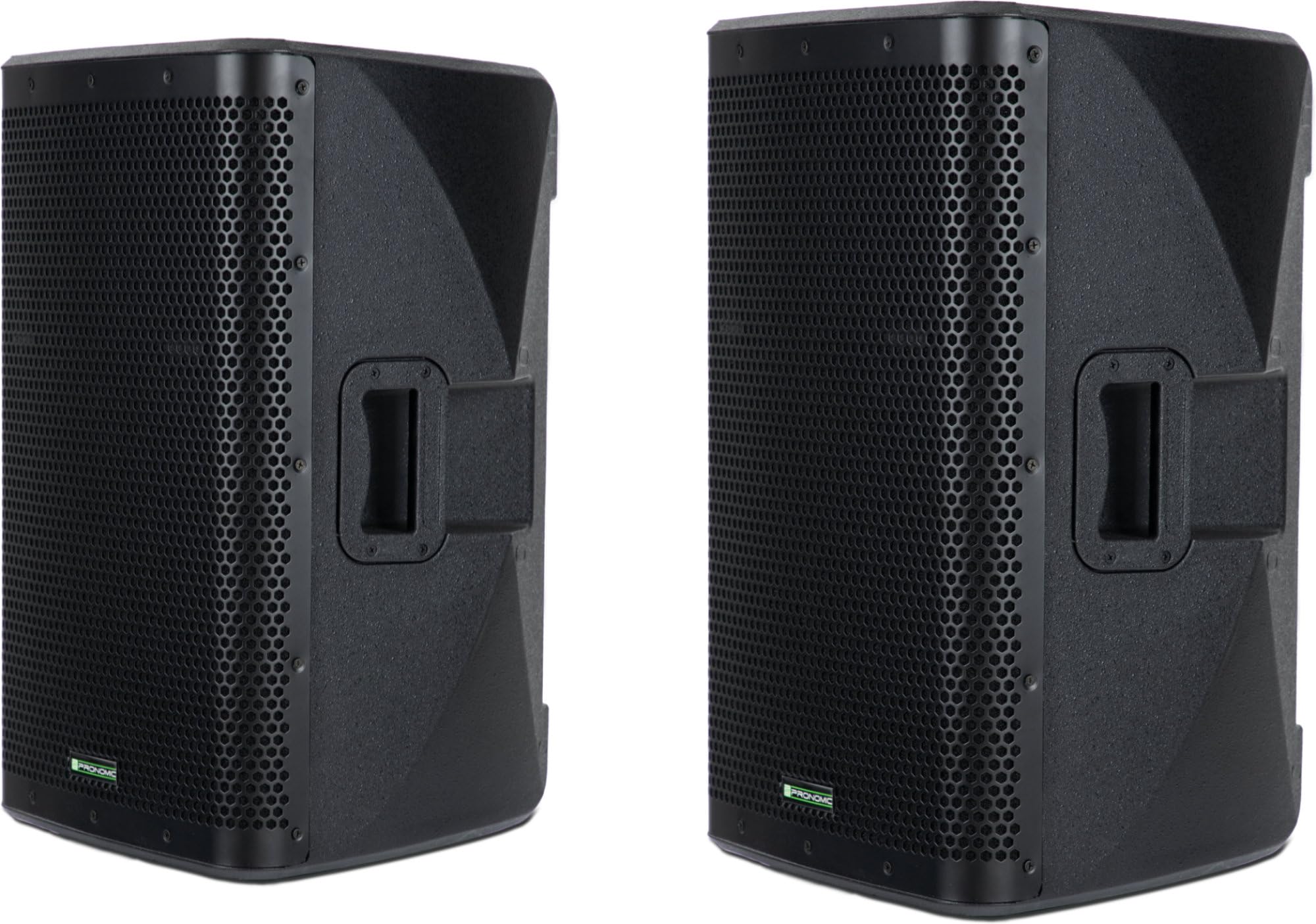 Pronomic C-212 MP 12" Passivbox Stativ Set - 2 Passive 2-Wege Boxen inkl. Lautsprecherstativen aus Stahl - Belastbarkeit: je 300 Watt (RMS) - Impedanz: 8 Ohm - Max. SPL: 95 dB - Schwarz