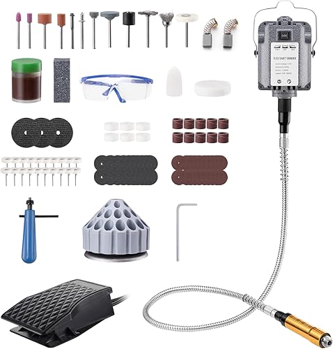 DZQ Amoladora de eje flexible de 1000 W, herramienta rotativa con mandril de 3 mandíbulas de 14 pulgadas y pedal de pie de velocidad continua, disponible en Yaxa Colombia