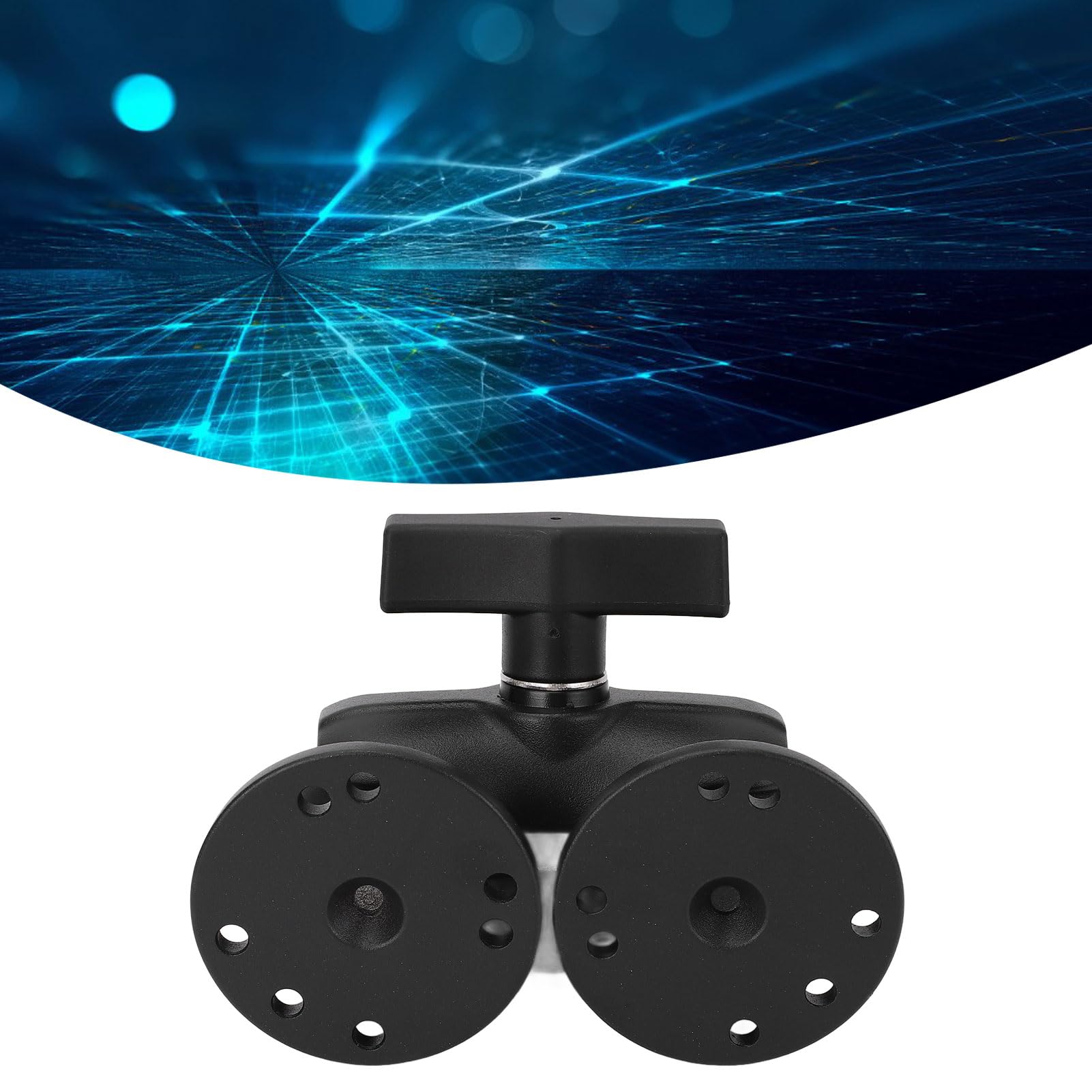 Alomejor Soporte Tablet, Montaje Doble Bola Flexible y Resistente Soporte GPS aleación Aluminio 3,8 cm para navegación Coche Pesca Actividades al Aire