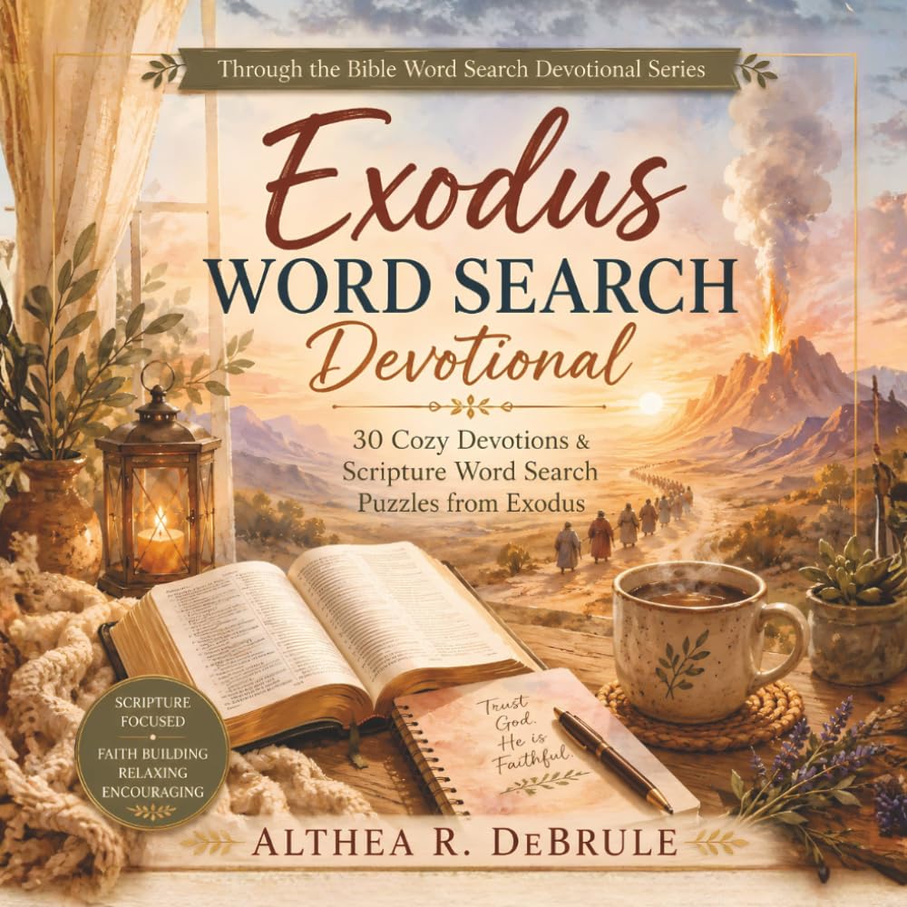 Exodus Word Search Devotional: 30 Cozy Devotions & Scripture Word Search Puzzles from Exodus (Through the Bible Word Search Devotional Series)