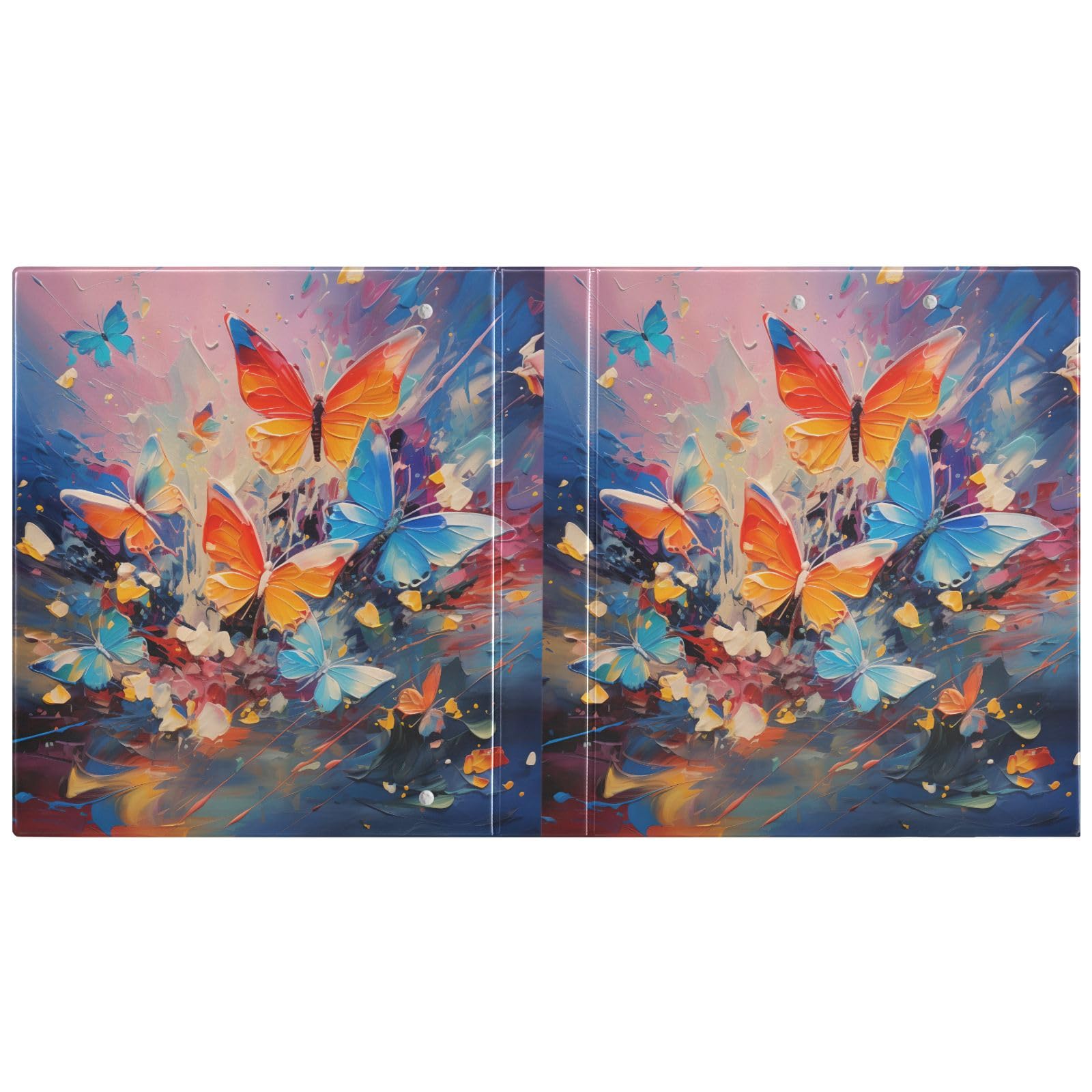 Creative Art - Raccoglitore a 3 anelli, 3,8 cm, rotondo, contiene 200 fogli con 3 tasche interne in PVC trasparente, per scuola e ufficio