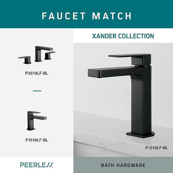 Peerless PA119-BL Xander Tuvalet Kağıdı Tutacağı, Mat Siyah