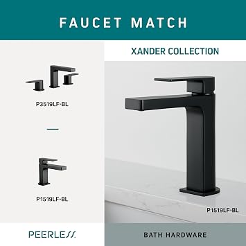 Peerless PA119-BL Xander Tuvalet Kağıdı Tutacağı, Mat Siyah