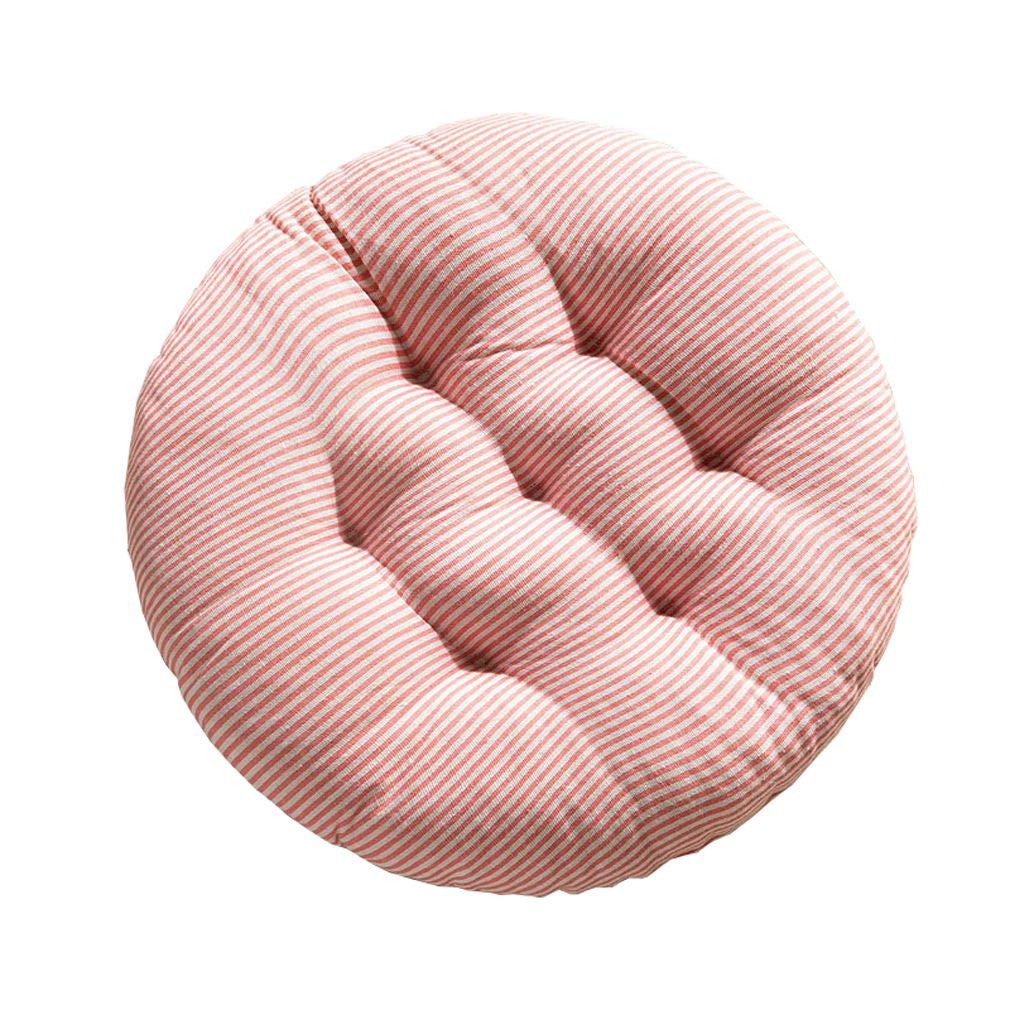 JK Home Soft and Comfortable Round Chair Pad Seat Cushion for Dining Living Room Office Chairs Pink 40x40cm