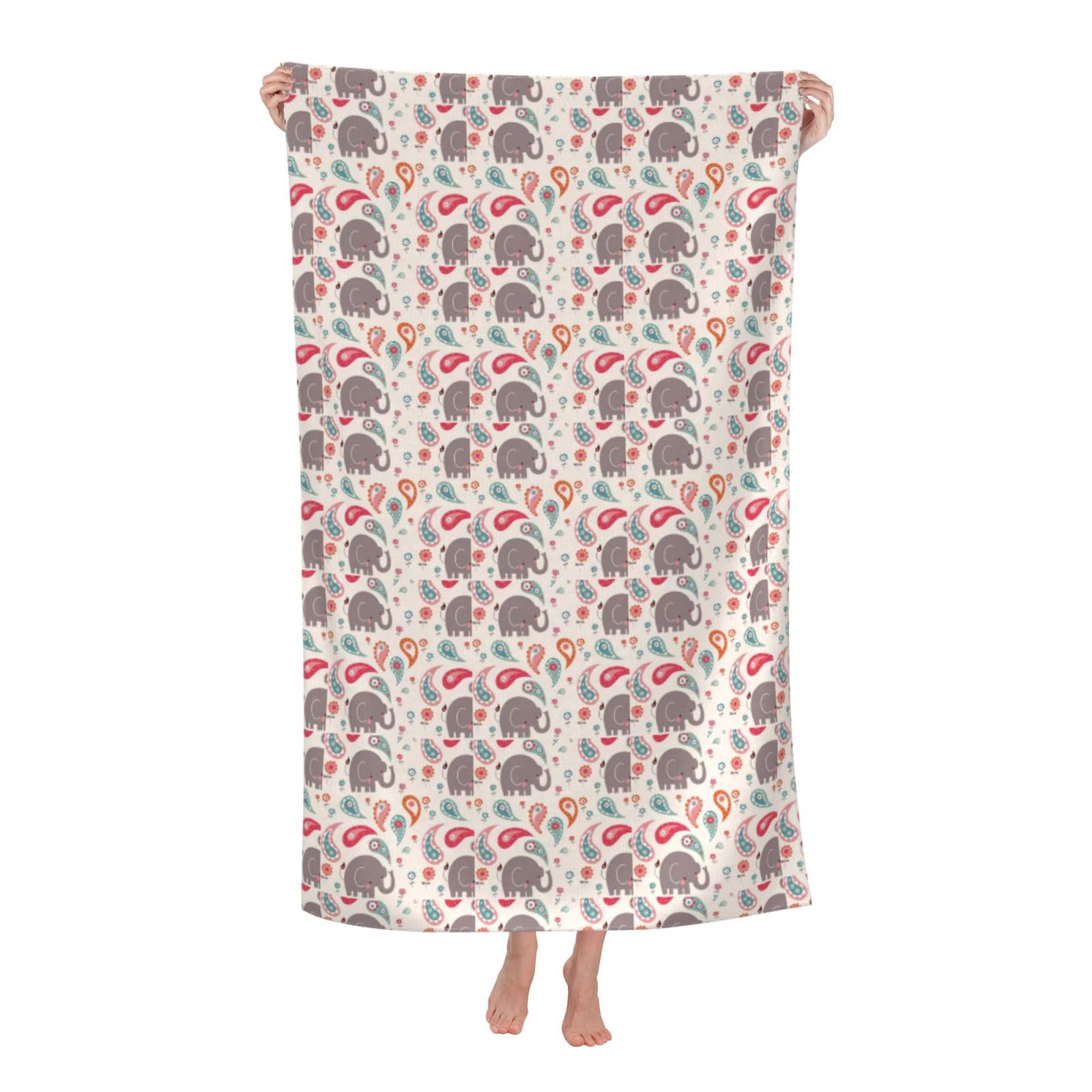 Cbaaghh Elephants Print Adult Beach Towels,Beach & Pool Towel,Beach Towels,Towels For Camping
