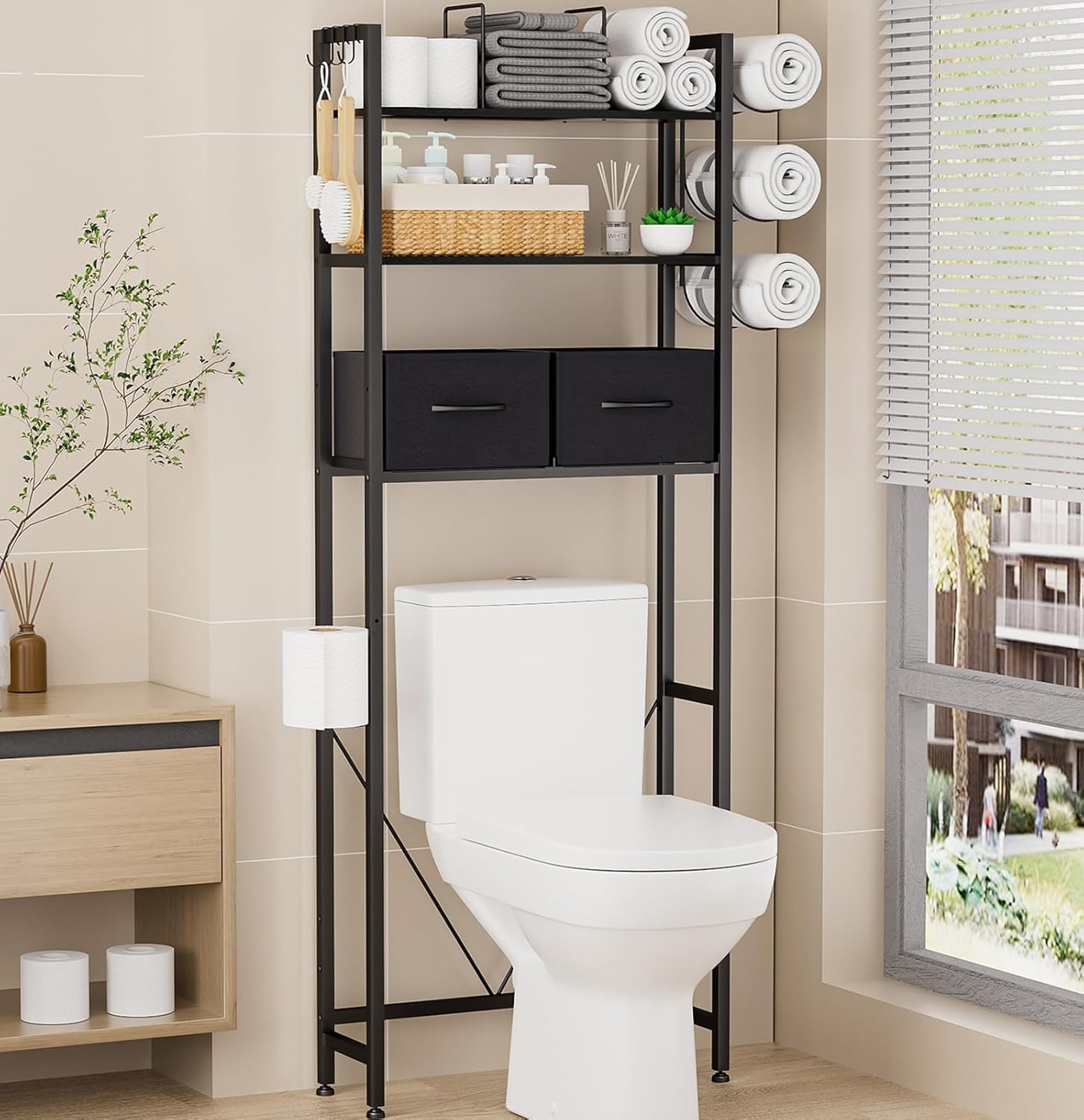 Amazon.com: VITVITI Over The Toilet Storage Shelf, Above Toilet ...