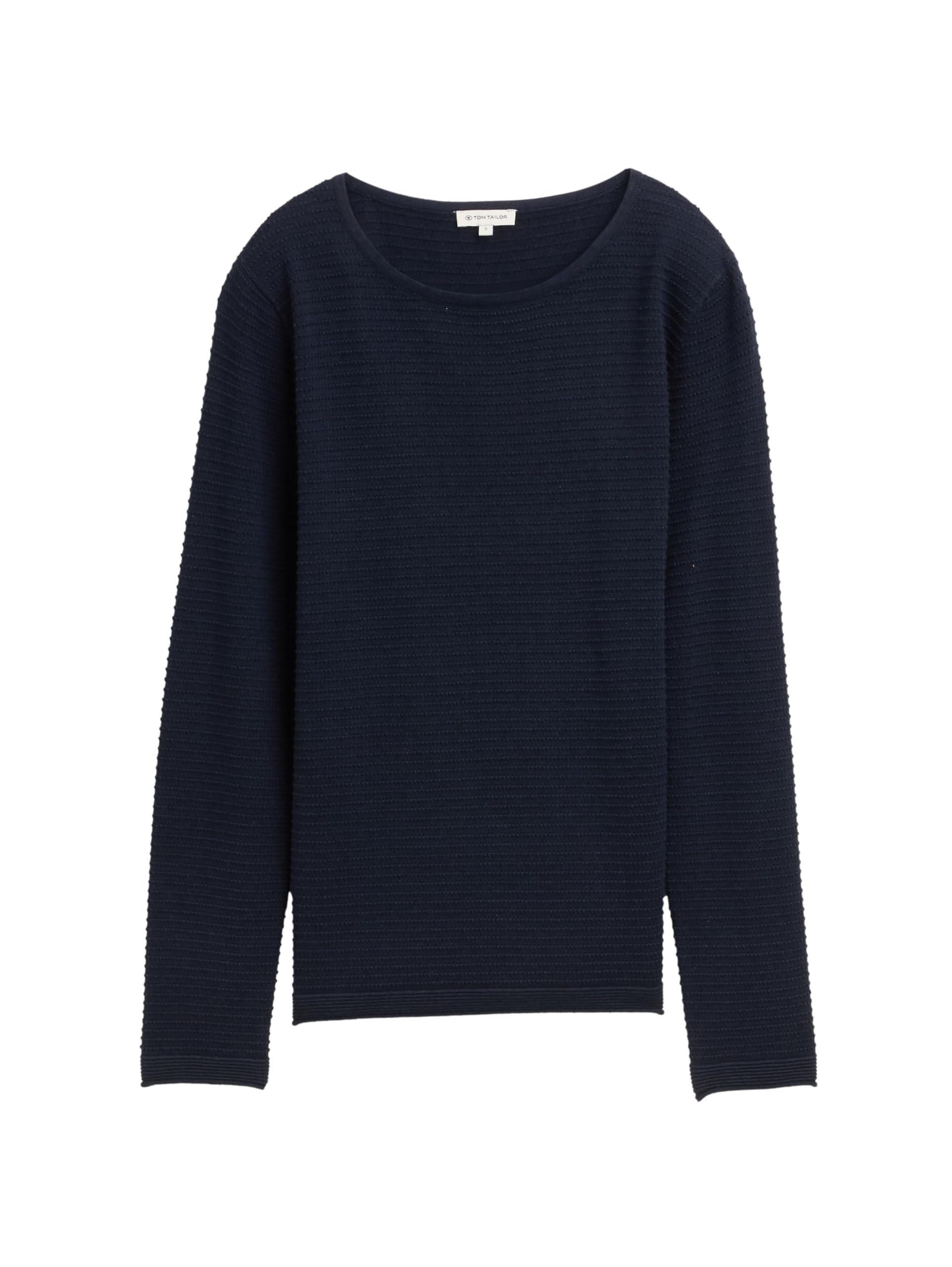 Tom Tailor Damen 1049244 Strickpullover mit Ottoman-Struktur (1er Pack)