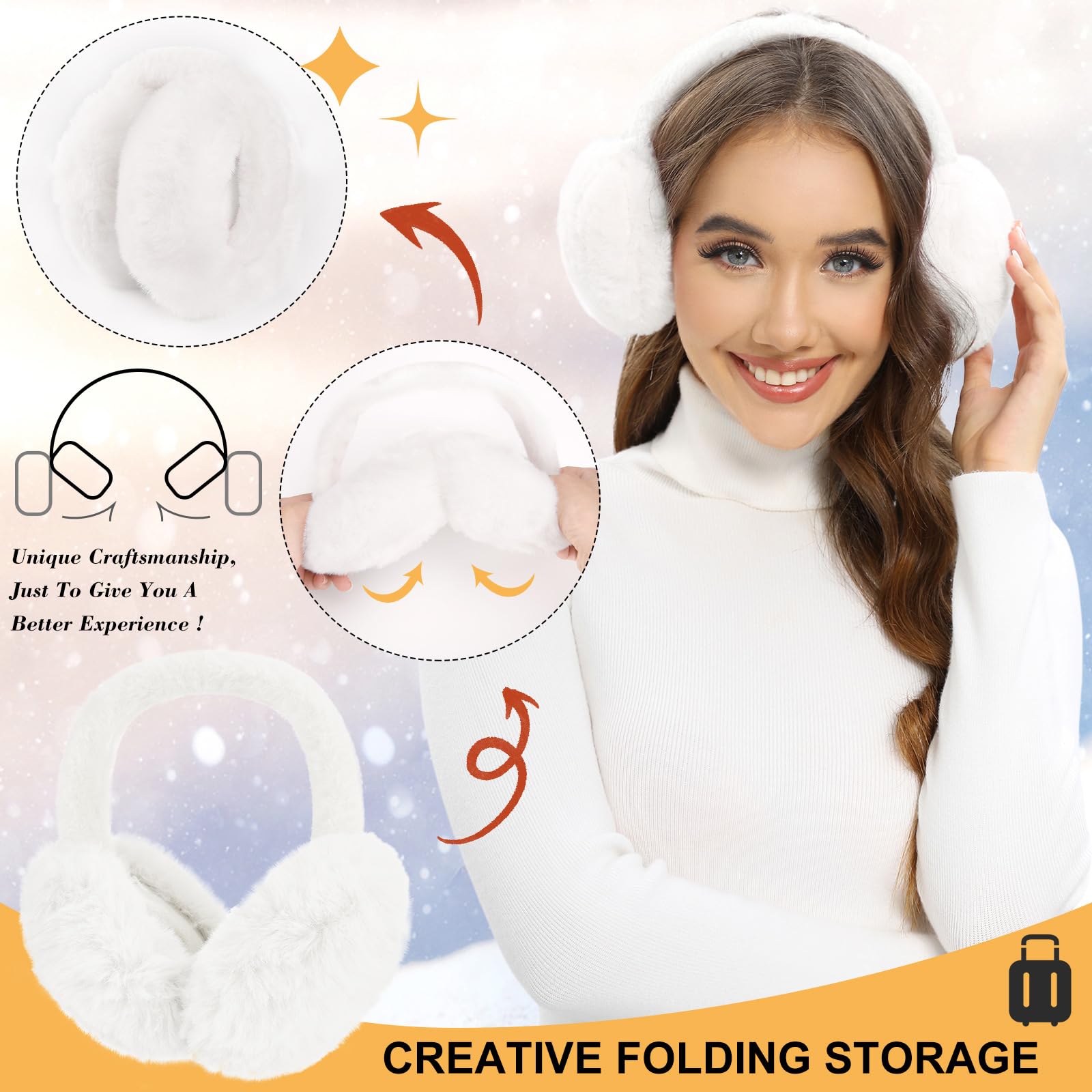 Vijamiy Sciarpa e Cappello Donna Guanti Donna Touch Screen Paraorecchie E Calzini Termici Invernali Set 5 Pezzi Antivento Calore Scaldacollo Regali Invernali(Grigio)