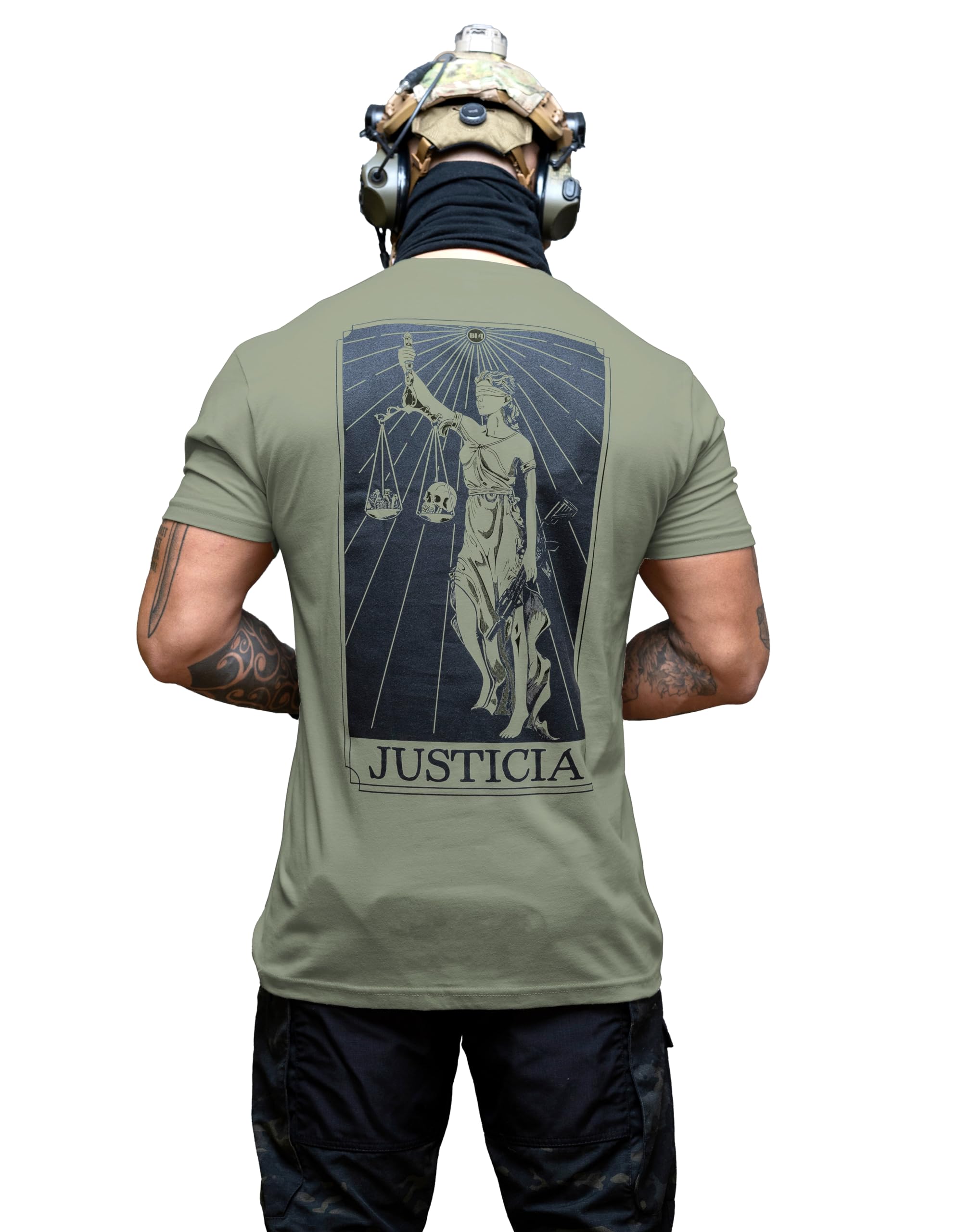 Brothers in Arms Herren T-Shirt „Justicia“ – athletische Passform - aus 100% Baumwolle für maximalen Komfort – hochwertiger Druck, designed in Germany