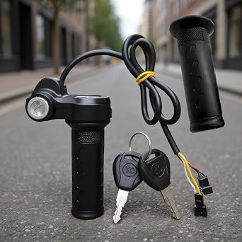 E Bikes フルツイストスロットル | E Bikes ツイストスロットル - 滑り止めグリップ キーレバーハンドルバー付き 自転車 ダートバイク スクーター ATV オートバイ ライディング用