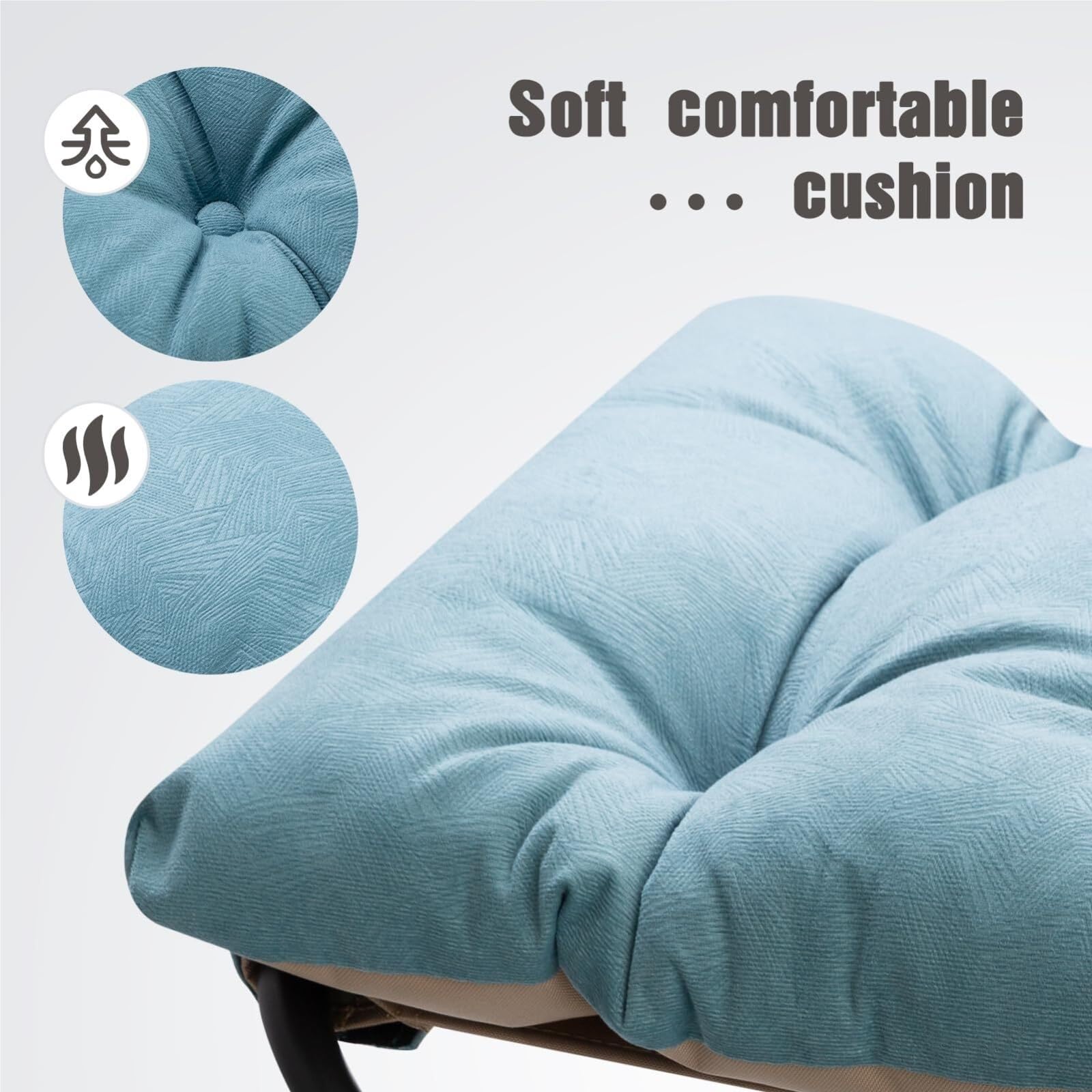Pouf Poggiapiedi Sgabello Poggiapiedi Pieghevole, Imbottito, for Divano, for Sedia Pigra Accessorio per Casa(Grün)