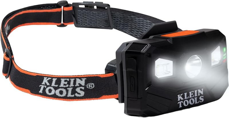 56048 Rechargeable LED Headlamp, Adjustable Fabric Strap, 400 lms, All-Day Runtime, for Work, Running, Outdoor Hiking