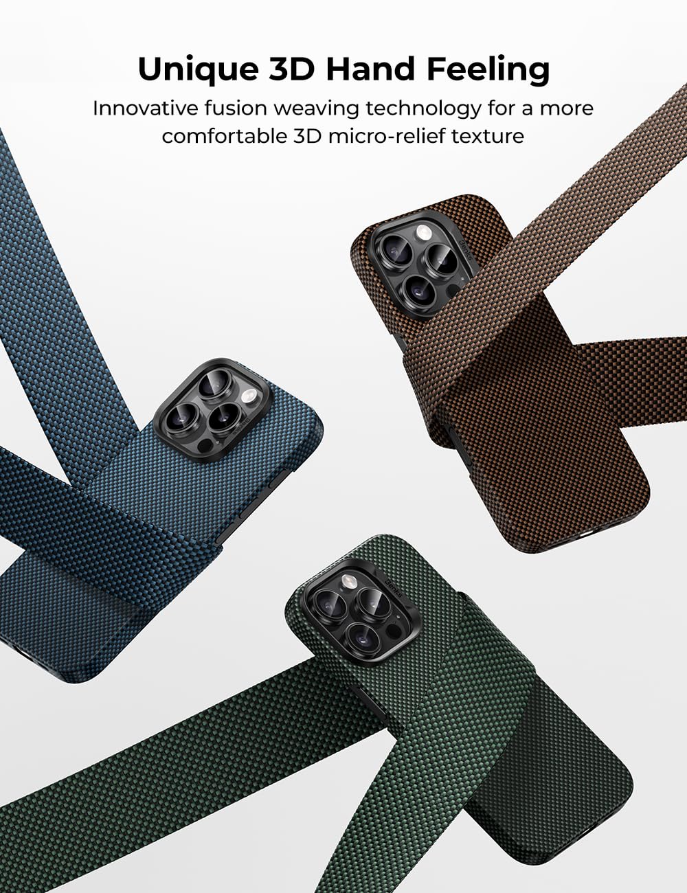 BENKS Beschermhoes voor iPhone 16 Pro Compatibel met MagSafe, Slank & Licht Dupont Kevlar 1000D Aramide Vezel, Sterlichtblauw