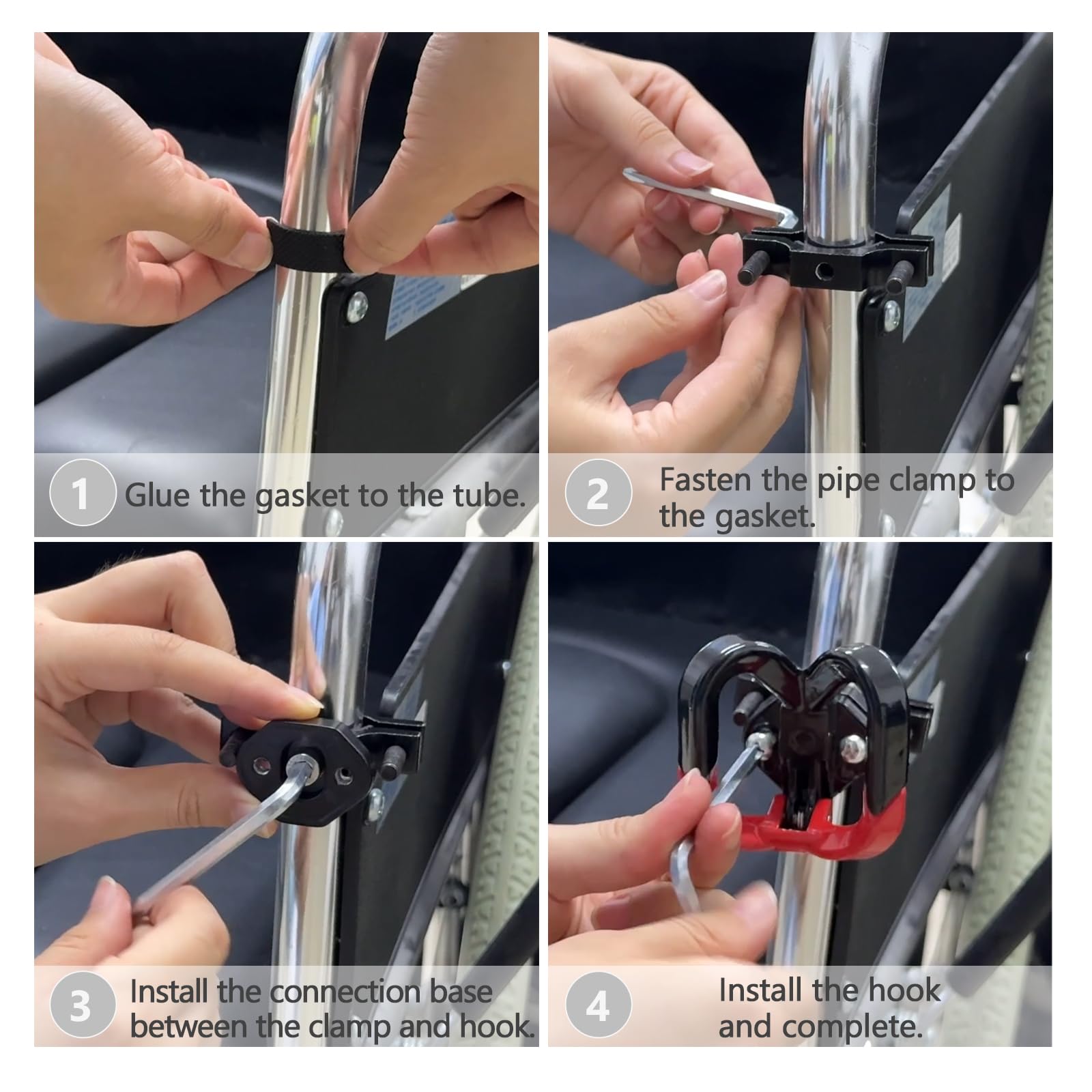 Wheelchair Hook - Hang Bags, Crutches & More -6