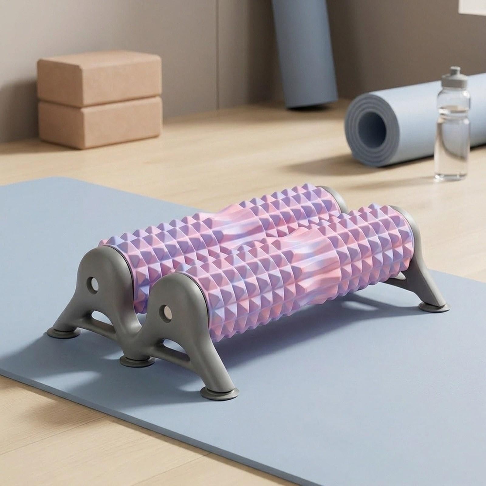 Rodillo de Fitness Pilates Column Foam Roller para Masaje Muscular Profundo Y Entrenamiento del Equilibrio Corporal con Material EVA Sólido, Vistoso