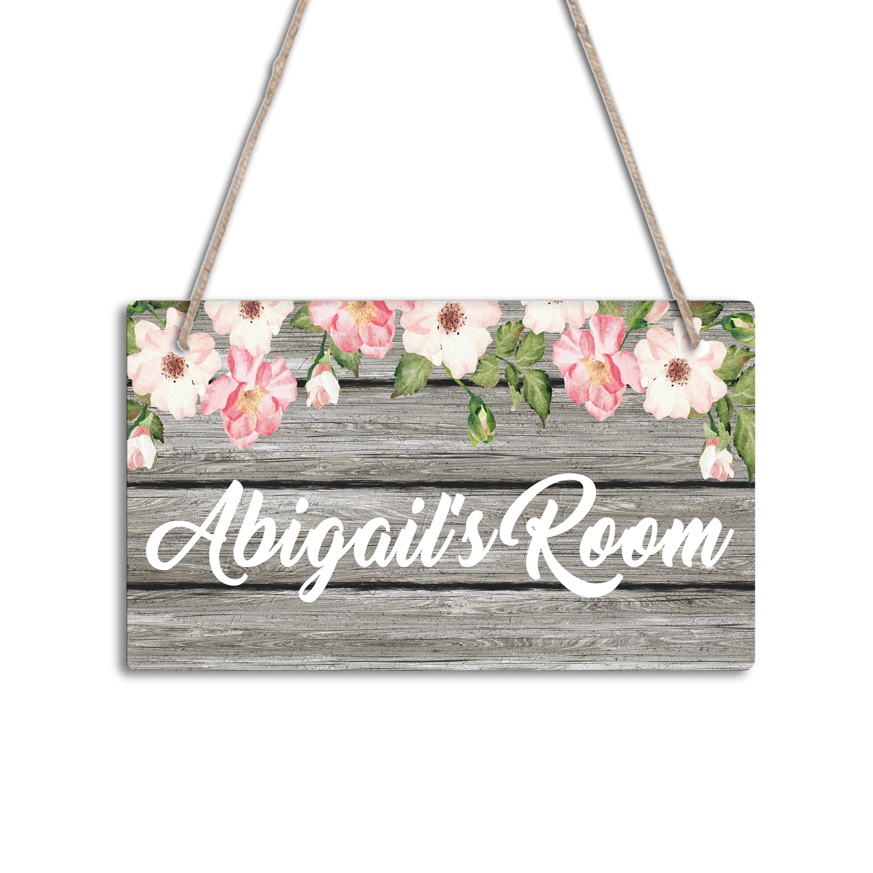 Amazon.com: Personalized Signs Pink Flower Floral Sign for Girl Room ...