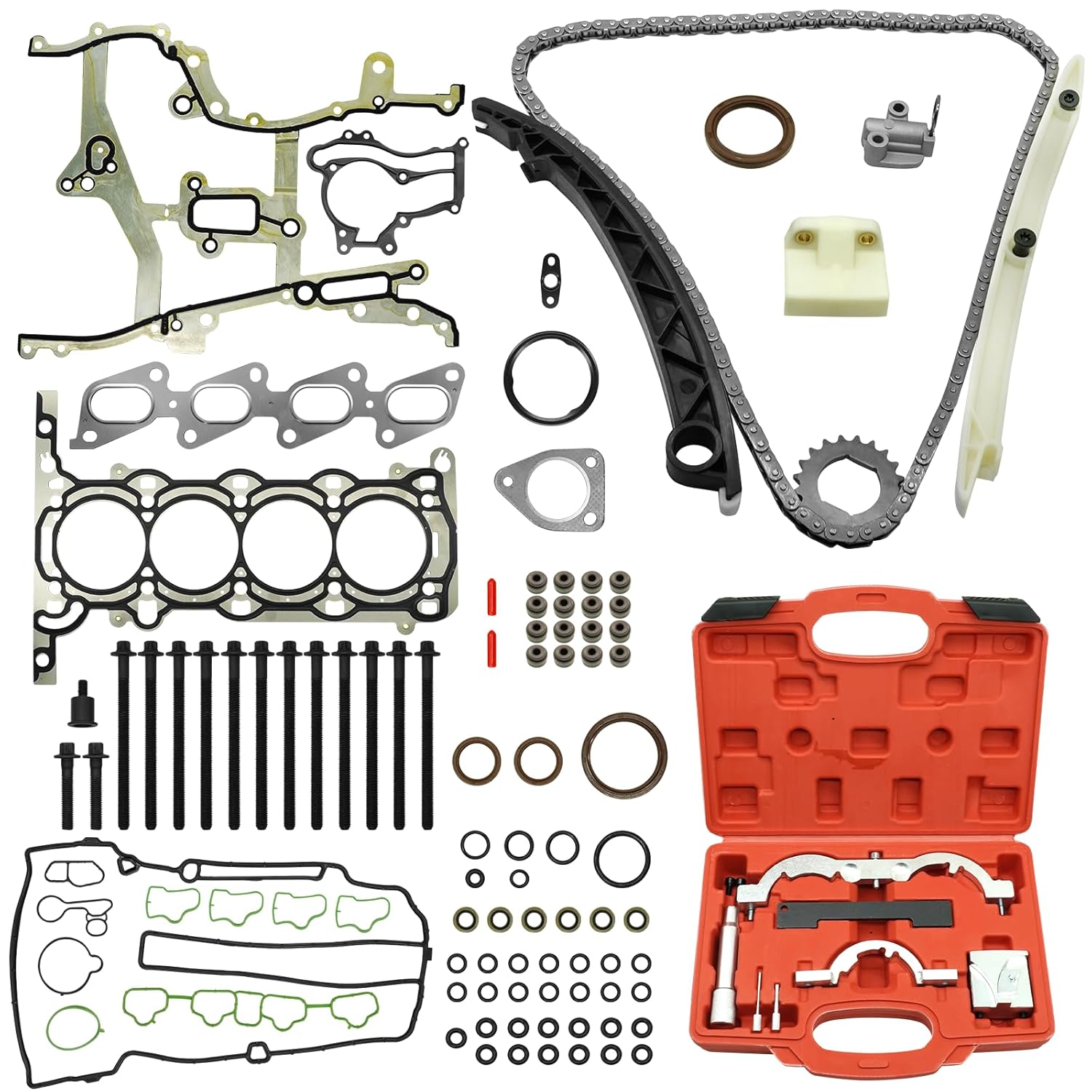 1.4 Timing Time Chain Kit for Chevy Cruze 2011-2015 1.4L Head Gasket Set with Timing Tool Kit HS26540PT-1 HS54898
