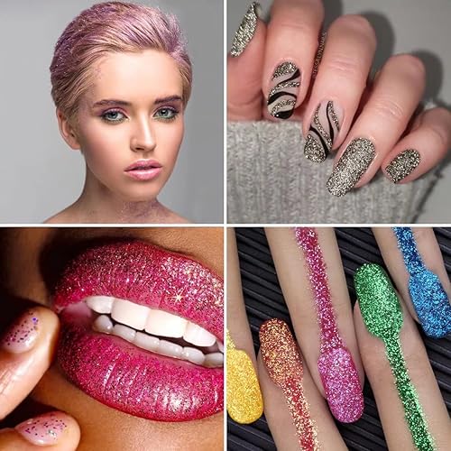 Miniatura 6 de TORC Purpurina fina roja de 1 libra y 16 onzas de purpurina en polvo para vasos, resina para manualidades, slime, cosméticos, pintura de uñas,