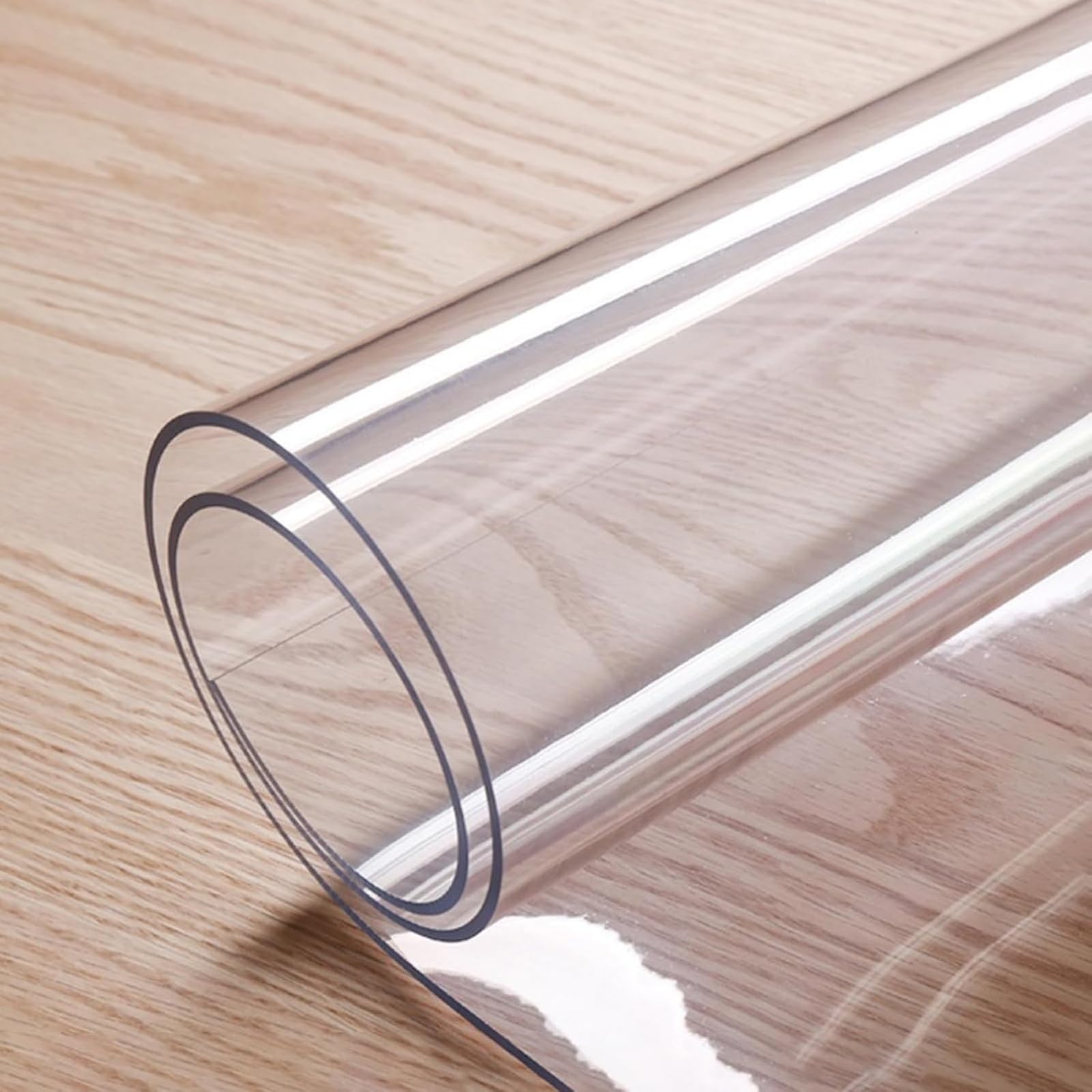 Ahwekr Clear 2Mm Clear Pvc Tablecloth, Wipeable Transparent Table Protector, Dining Table Cover, Waterproof Clear Plastic Table Cover For Dinning Room, Kitchen, Coffee Table ,34X54in(86.36X137.16cm)