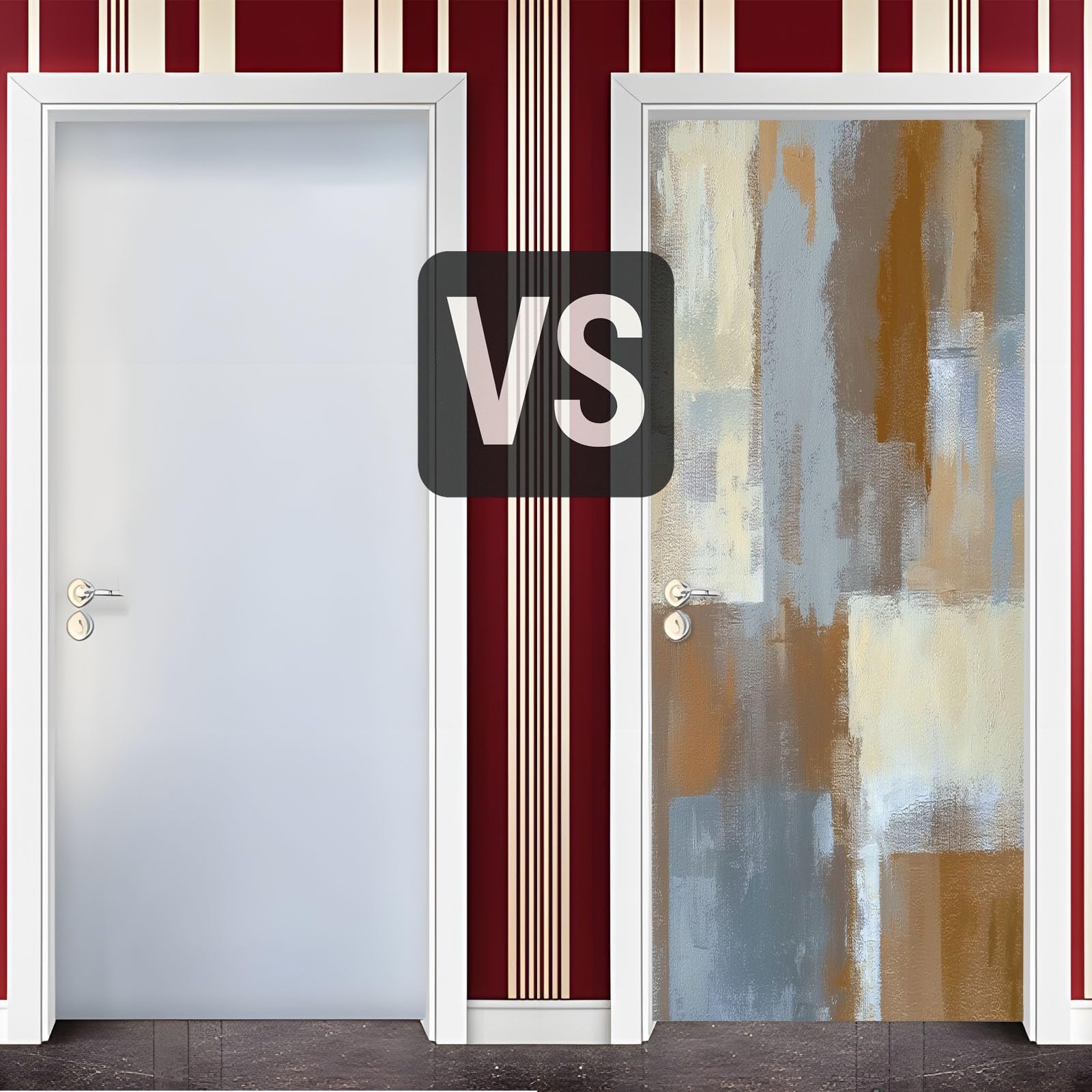 Decorazione murale per interni, motivo astratto, impermeabile, autoadesivo, in PVC, decorazione da parete, stile shabby chic, per camera da letto, soggiorno, 95 x 200 cm (larghezza x altezza)