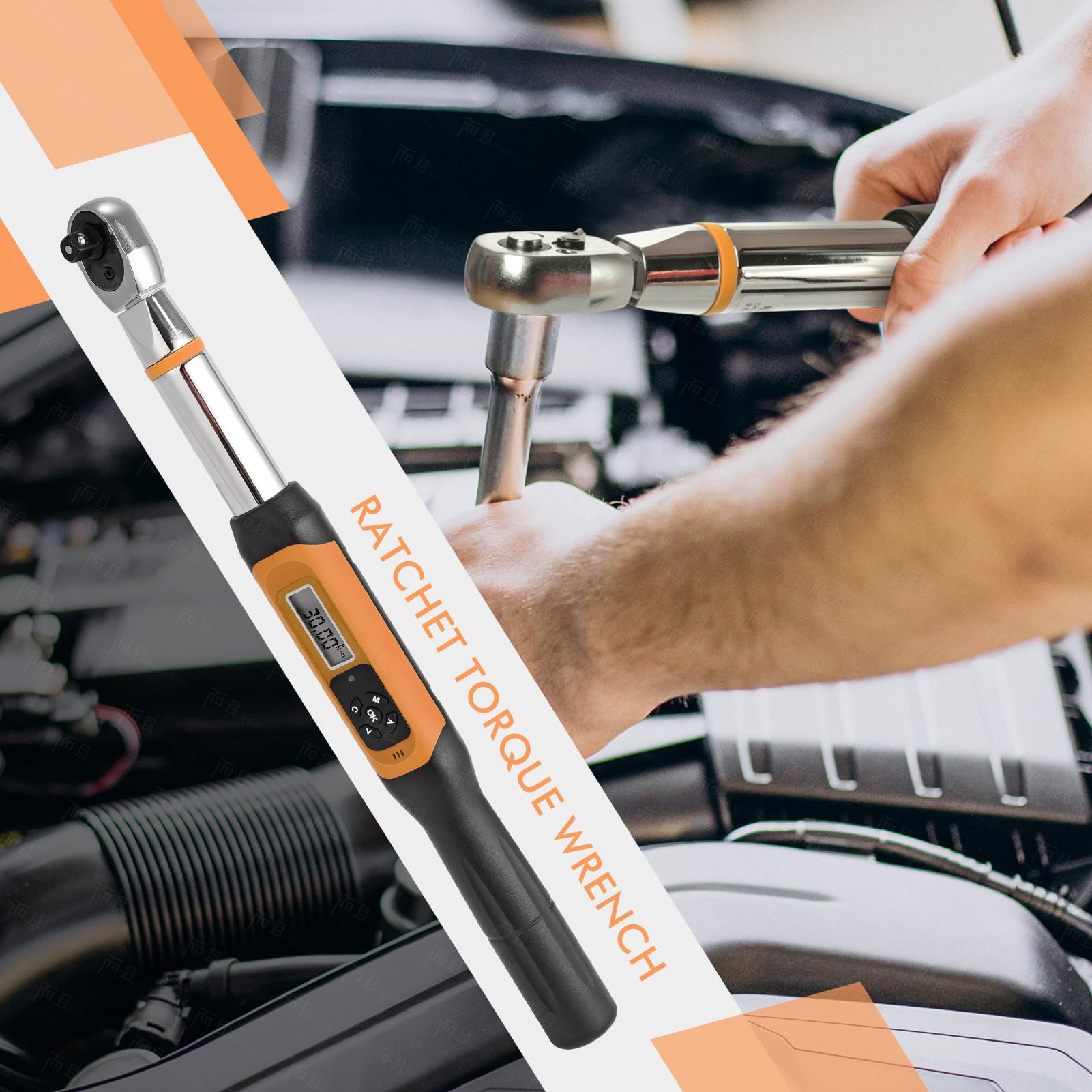 Snapklik.com : Wanlvkang Digital Torque Wrench, 3.6 To 60 Nm Open End ...