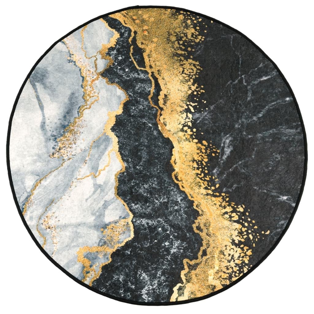 Tapis rond multicolore pour éviter les glissades et les taches au salon