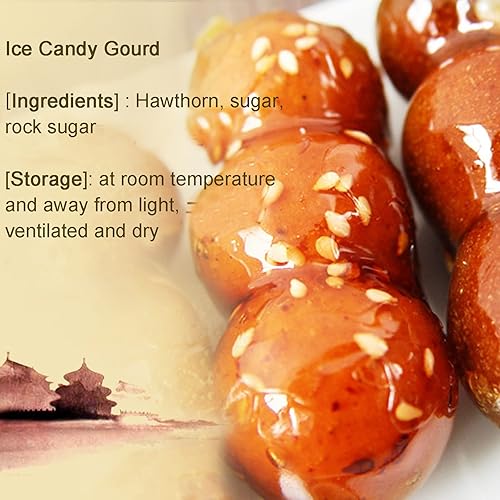 Miniatura 4 de Dulce y Agridulce Sabor Confitado Haws Pekín Especialidad Helado Azúcar Calabaza Cadena Fruta Confitada Chino Tradicional Viejo Beijing Hawthorn