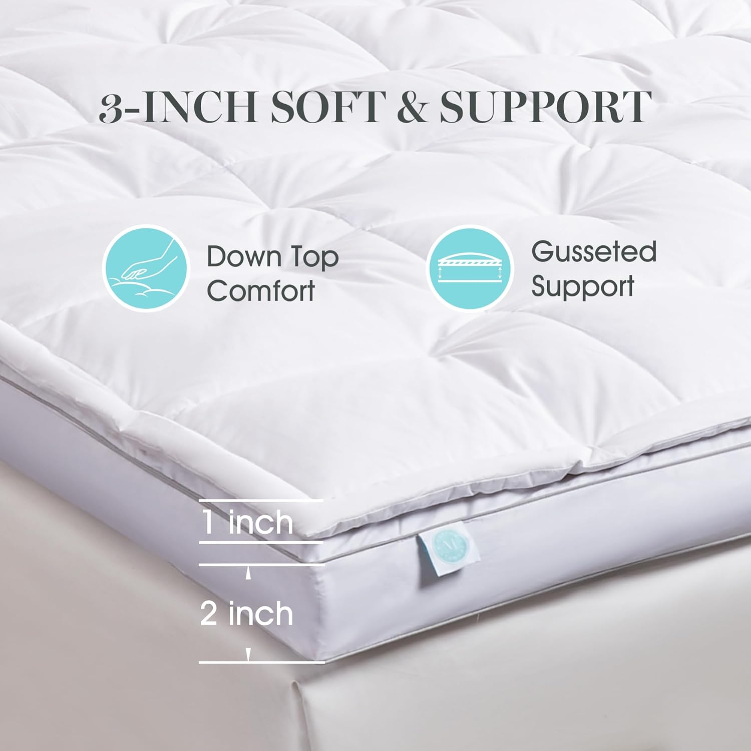 best down mattress topper in use