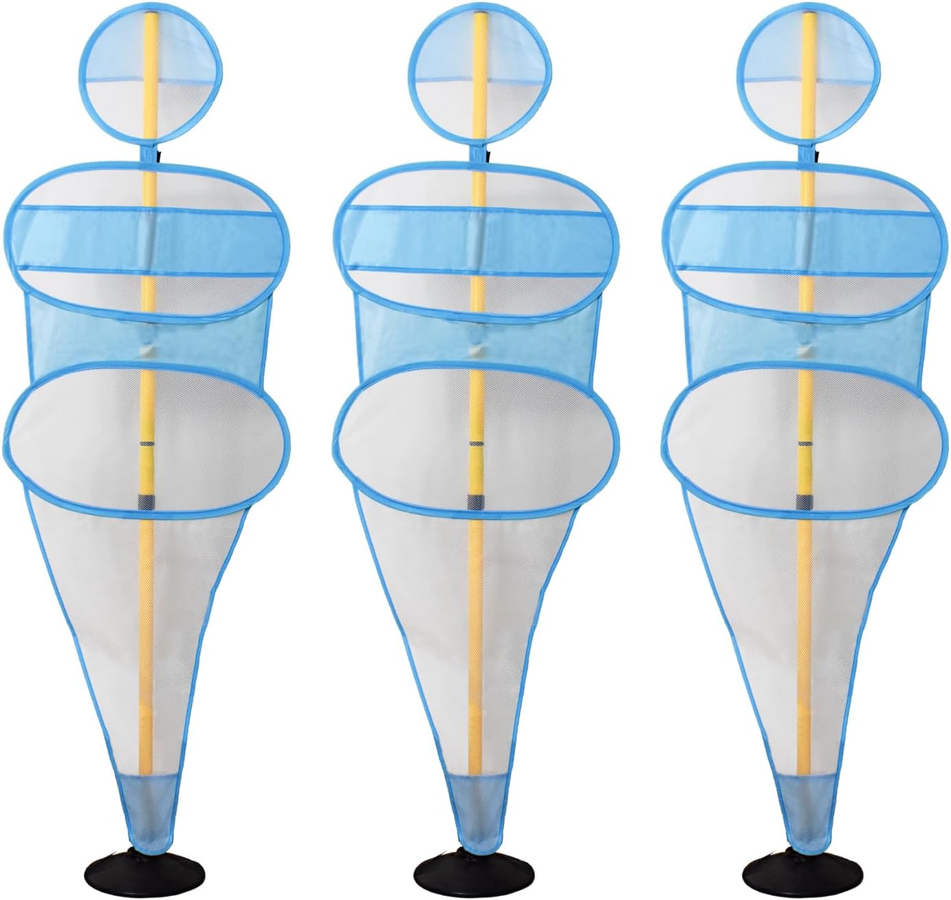 TNZMART Football Dummies Free-Kick Training Mannequin Portable Defender Practice Dummy Soccer Agility Poles with Mesh Dummy