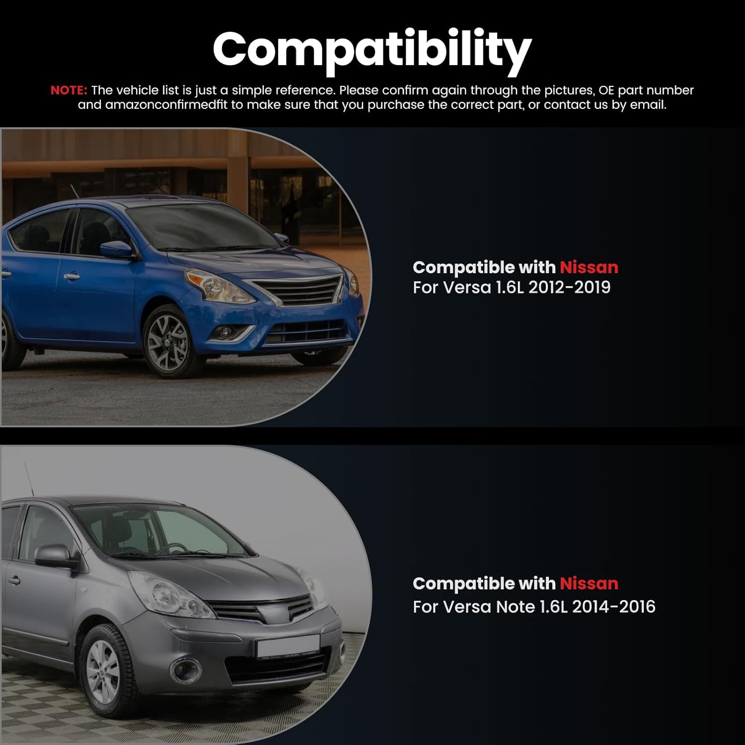 Set of 4 Fuel Injectors Compatible with Nissan Versa 1.6L Base S SL SV 2012 2013 2014 2015 2016 2017 2018 2019 18 Holes 166001KT0A