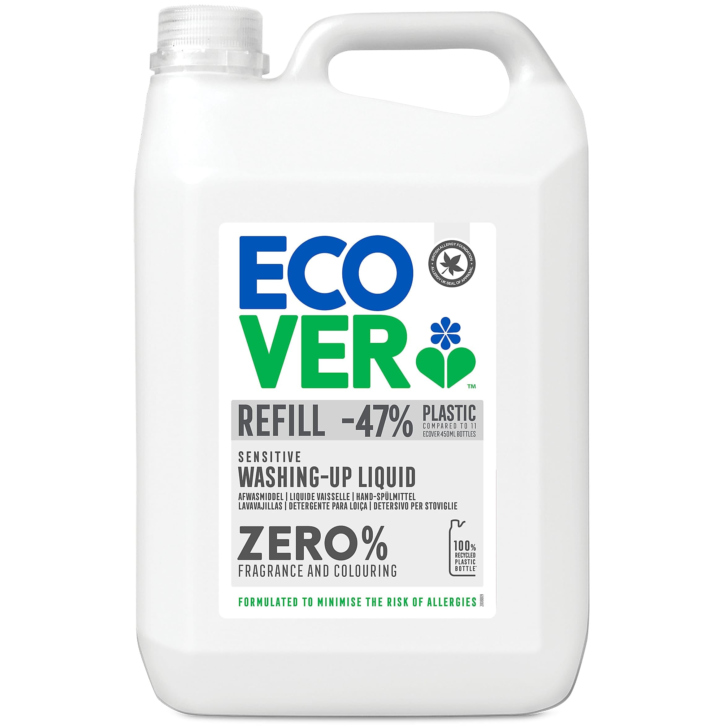 ECOVER(エコベール)エコベールゼロ 食器用洗剤 詰め替え用 ５０００ｍｌ…