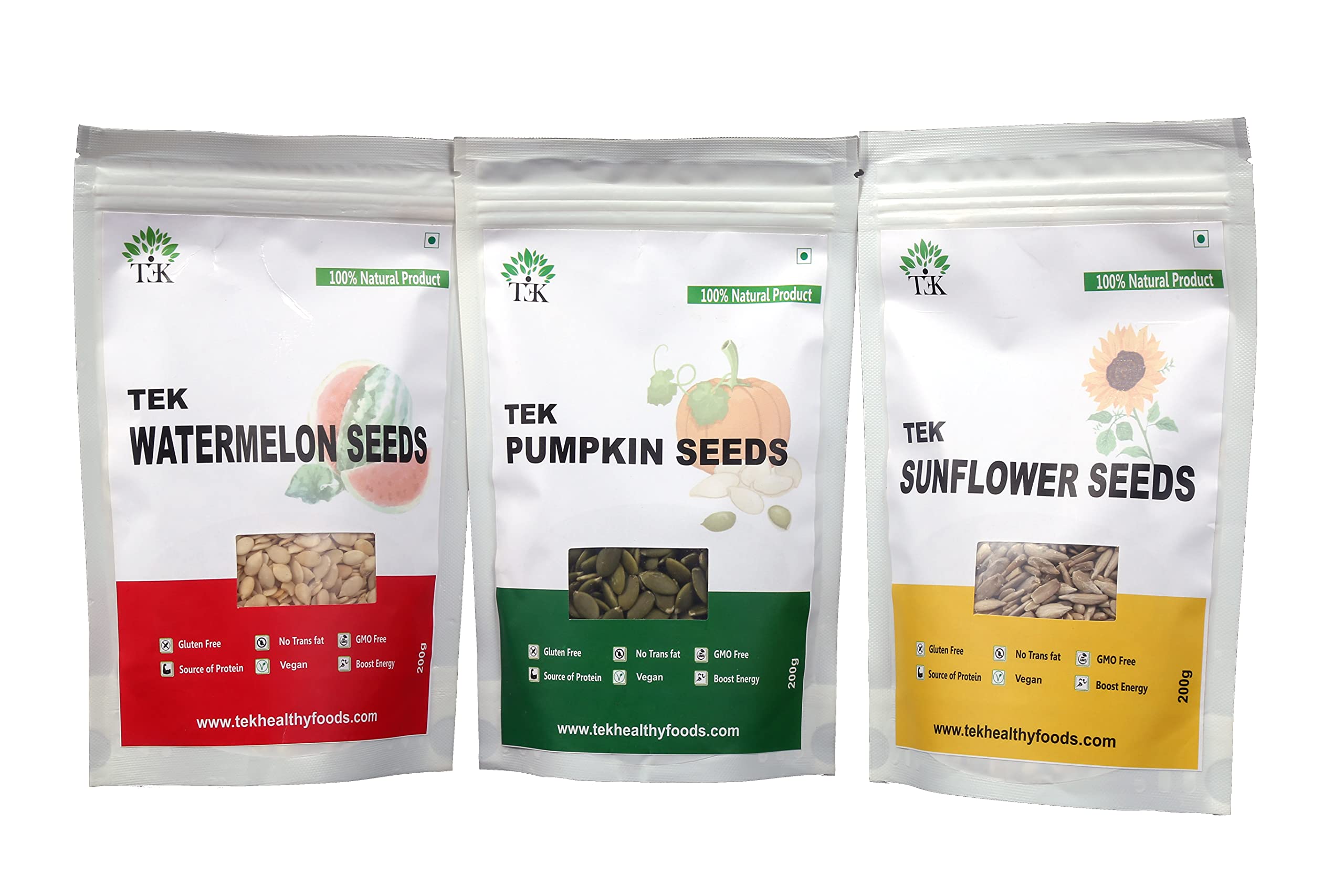Tek Superfood Seed Combo (Sunflower Seed 200Gm+ Pumpkin Seed 200Gm+ Watermelon Seed 200Gm)
