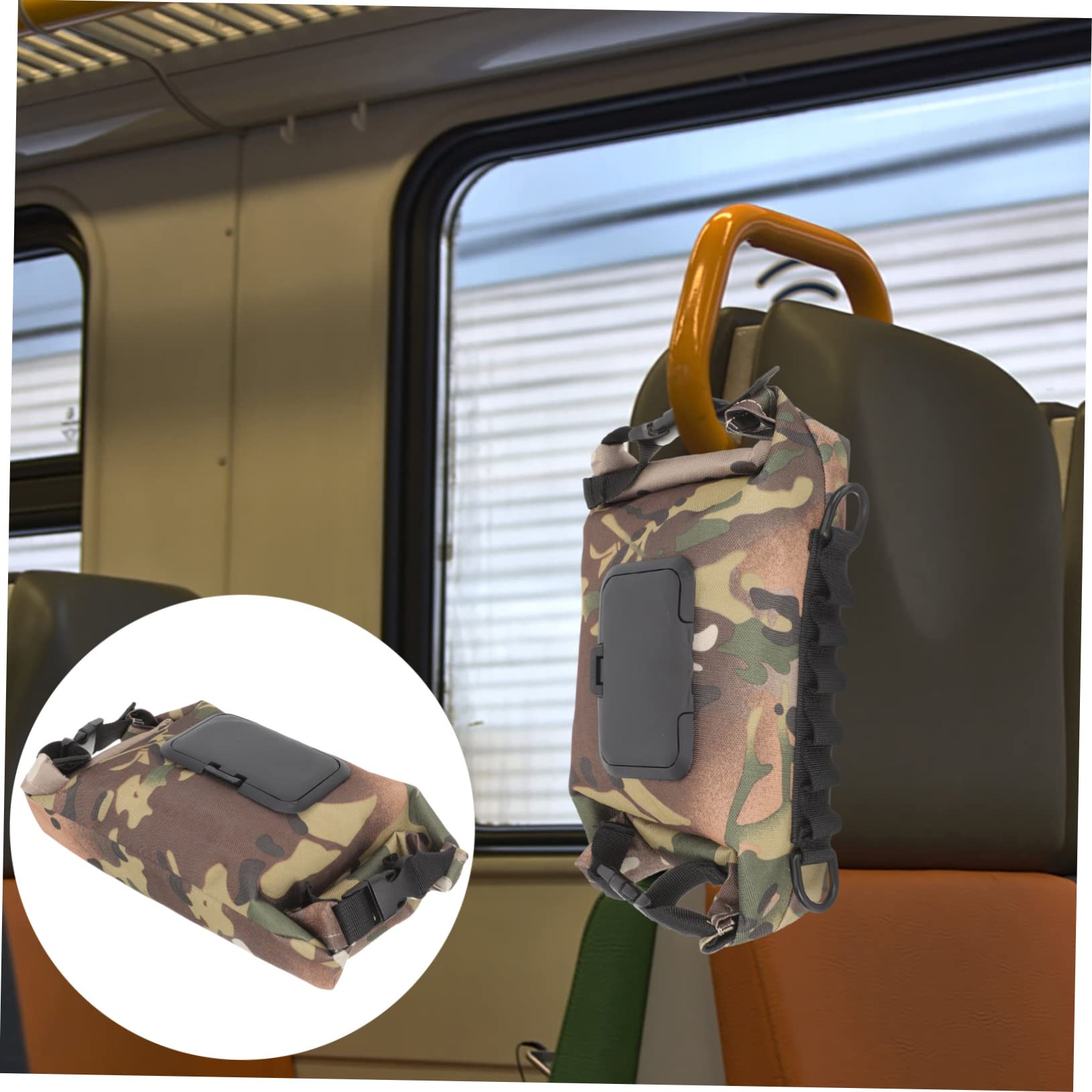 Ciieeo Caja De 2 Piezas Servilletero de Lona para Picnic Neceser Makeup Bag Porta toallitas Recargable contenedor de servilletas Soporte para pañuelos de Coche Papel de baño cálido envase