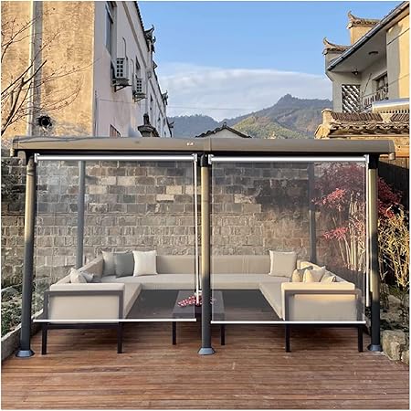 Wasserdichte PVC Plane 2,5x4,5m - Transparente Wärmedämmfolie Für Balkon