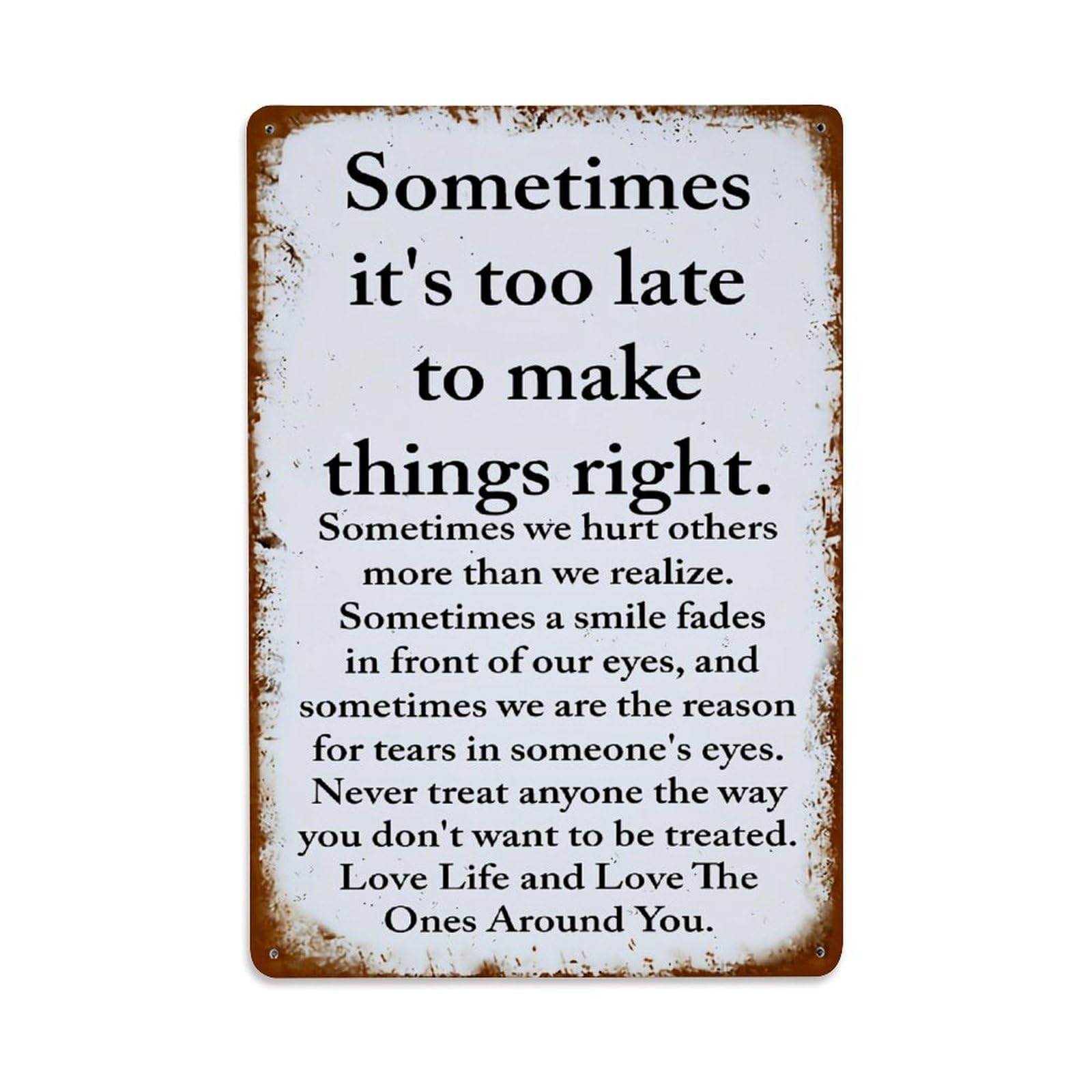 Jdfenggu Vintage Inspirational Quote Art Print Retro Metal Tin Sign, Decor Art Poster For Bar, Home, Man Cave, Kitchen, Laundry Room Gift 8X12inch
