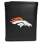Siskiyou Sports NFL Denver Broncos Tri-fold Wallet Large Logo, Black
