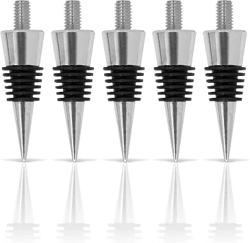 Savannah Classic Chrome Style Bottle Stopper with 3/8" x 16 tpi Threaded Post For Attaching Hand Made or Lathe Turned Handles ... 5 Chrome Stoppers