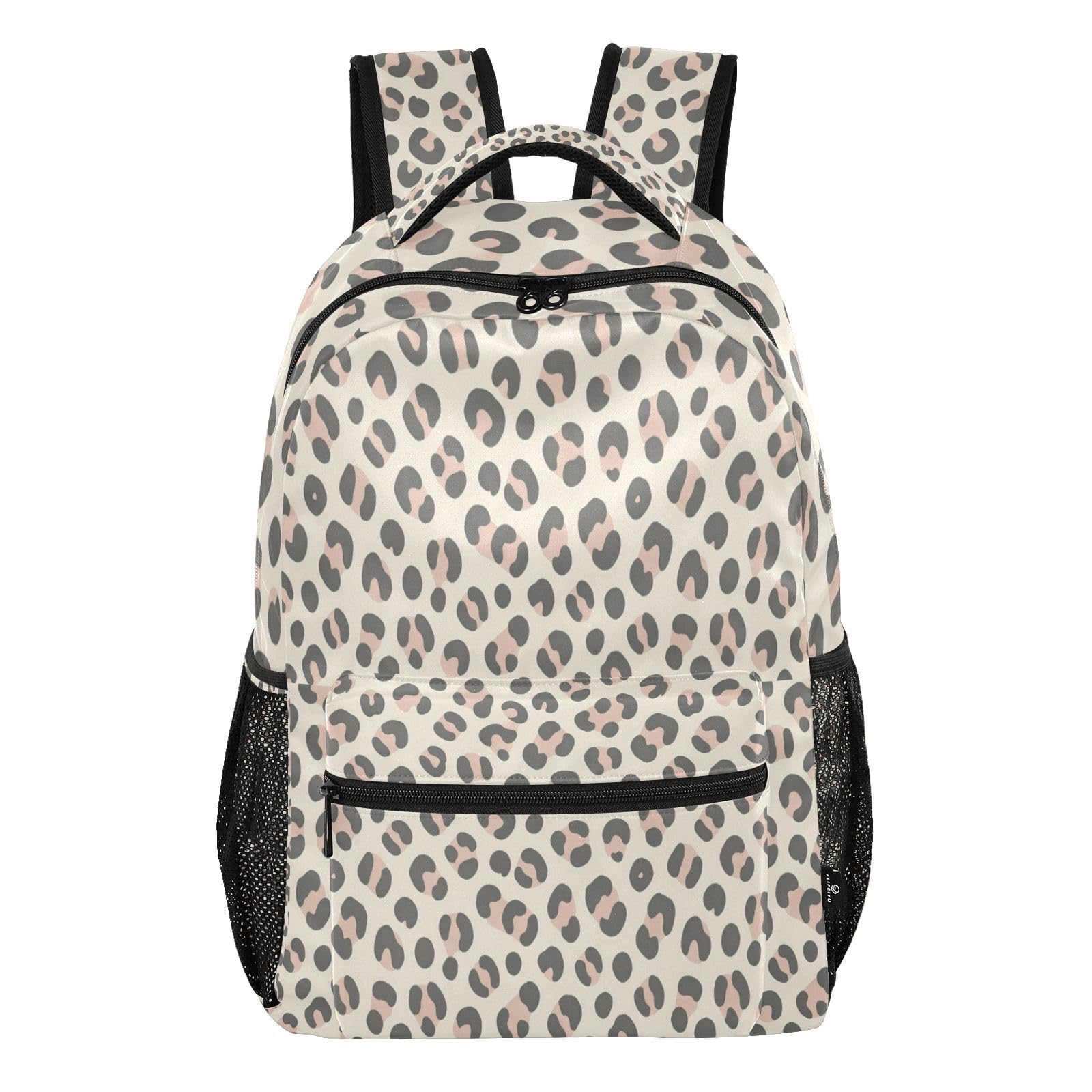 FRODOTGV Torba na co dzień lekka przenośna konstrukcja regulowane wyściełane paski na ramię dla uczniów do codziennego użytku rozmiar S, Taupe Leopard, M, Casual
