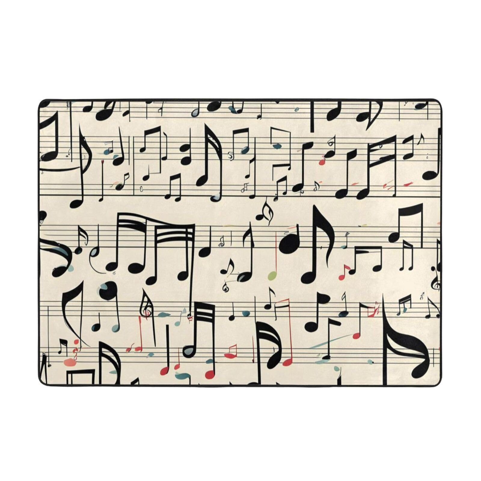 Tapis salon doux HYTTER sol froid isolation phonique motif musique