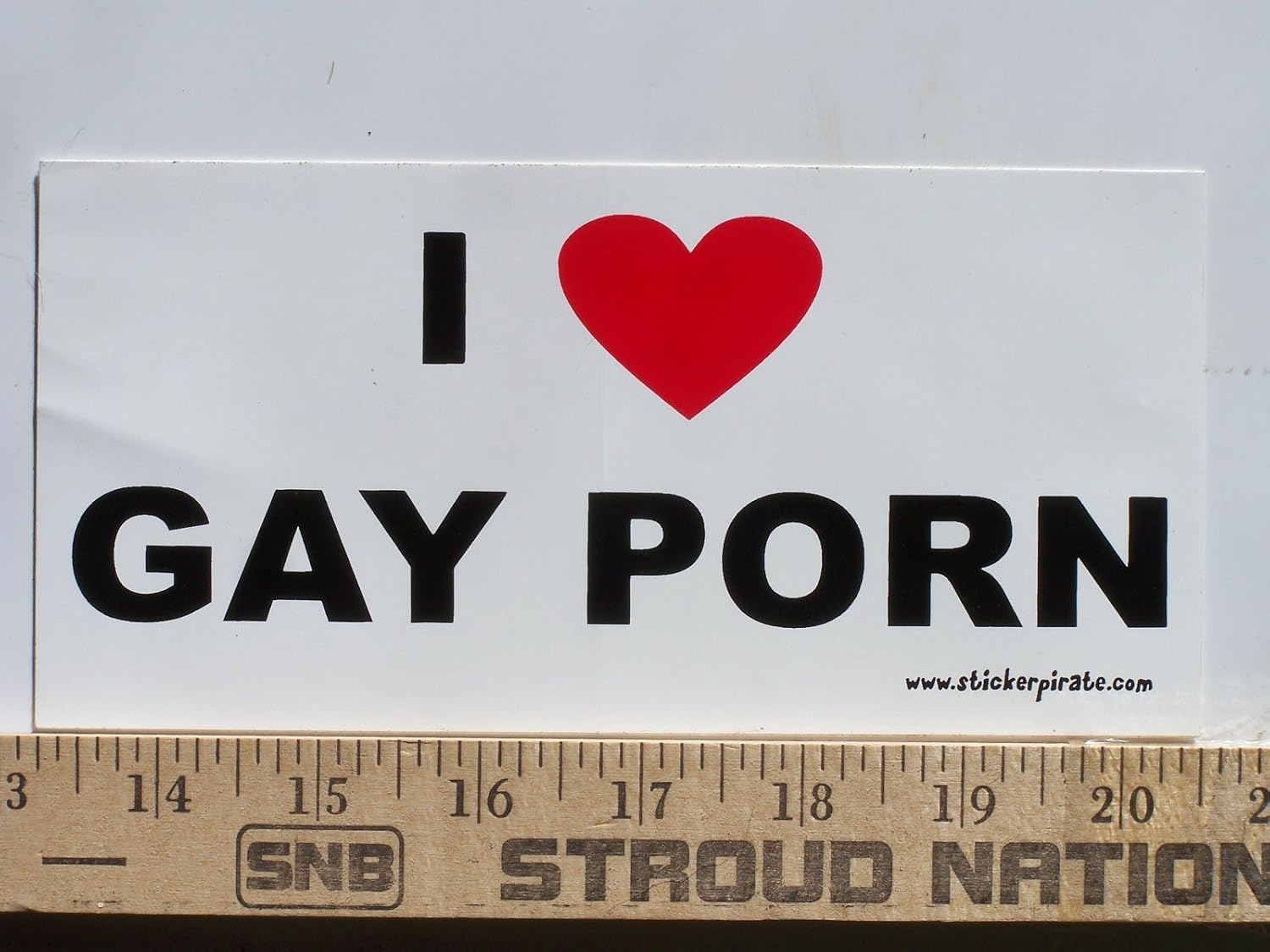 * Magnet * I Love Gay Porn Magnetic Bumper Sticker Prank