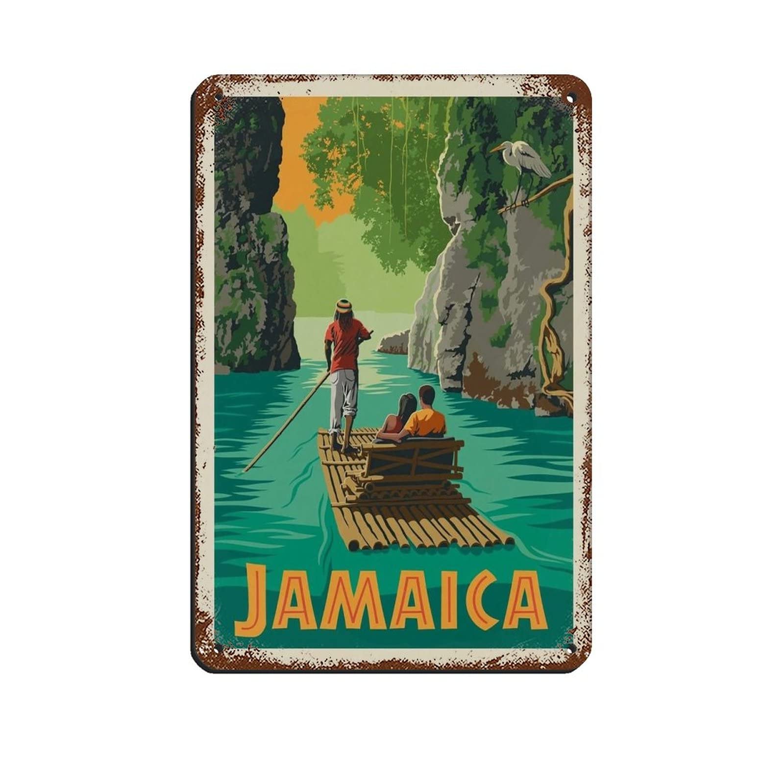 Funny Metal Tin Signs Jamaica Travel Metal Signs Home Kitchen Rustic Wall Art Decor 15x30cm