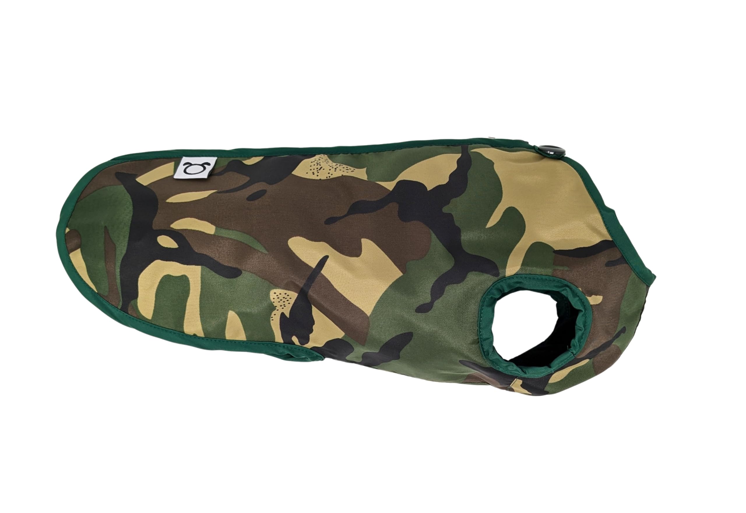 Doggie Coats Waterproof Fleece Lined Dog Raincoat, Dachshund Step In Design (Camo, 12 inch)
