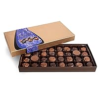 Vista 1 de Anthony Thomas, Soft Centers - Caja de regalo de chocolate, surtido de leche y chocolate negro (32 unidades, chocolate con leche y negro)