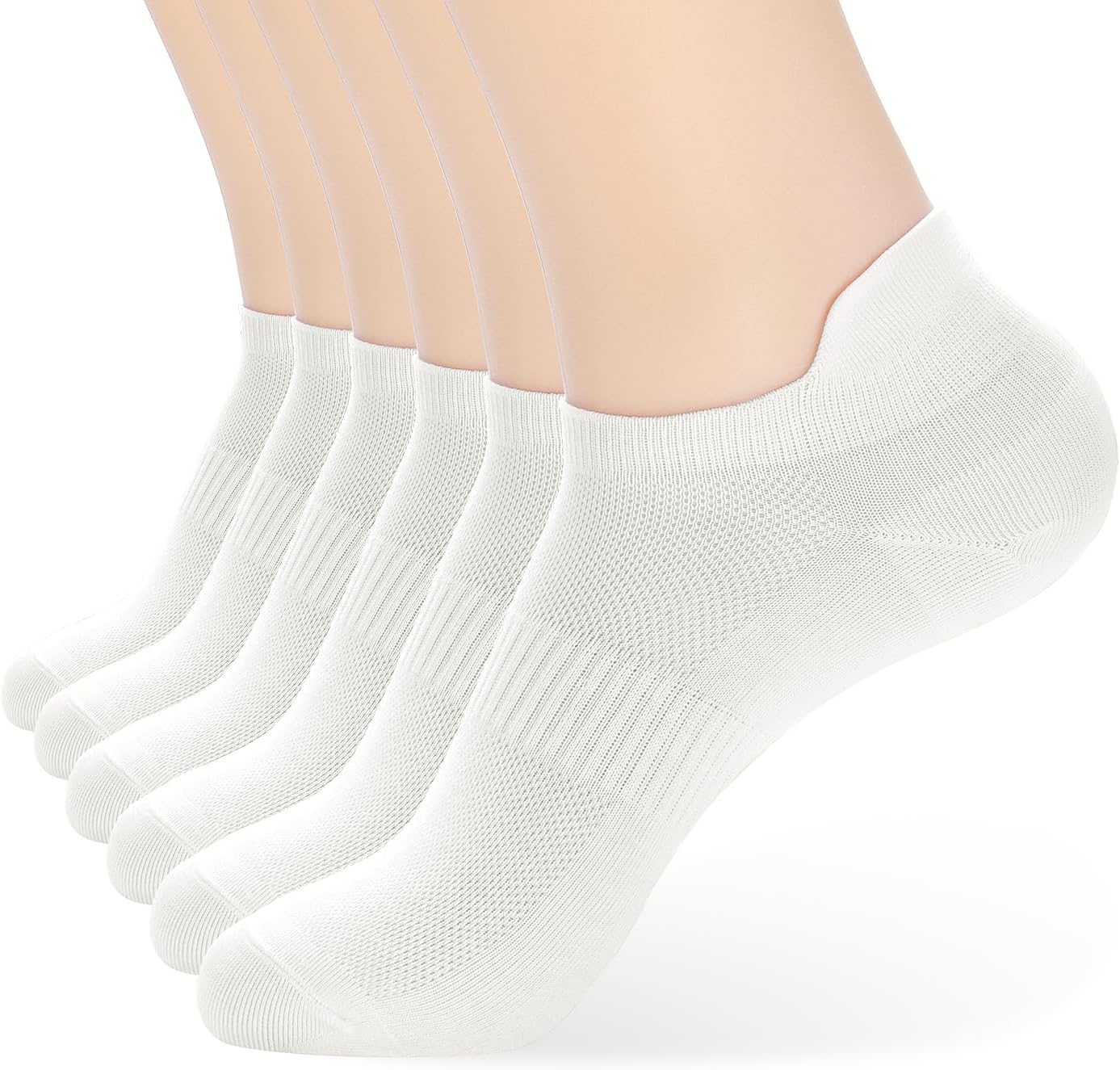 Ankle Socks Womens and Men Thin Athletic Running Low Cut No Show Socks With Heel Tab 6-12 Pairs