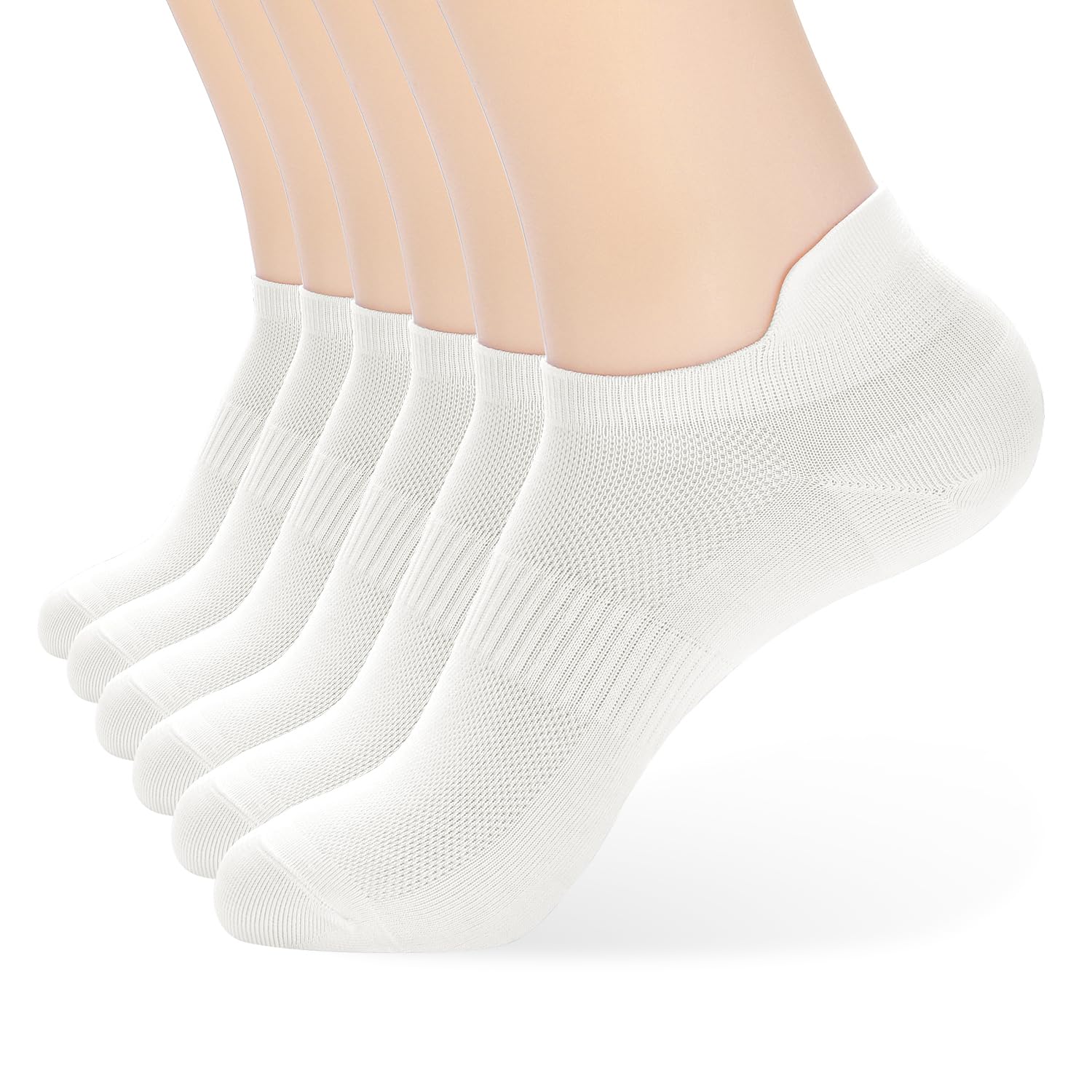 ATBITER Ankle Socks Womens and Men Thin Athletic Running Low Cut No Show Socks With Heel Tab 6/10-Pairs