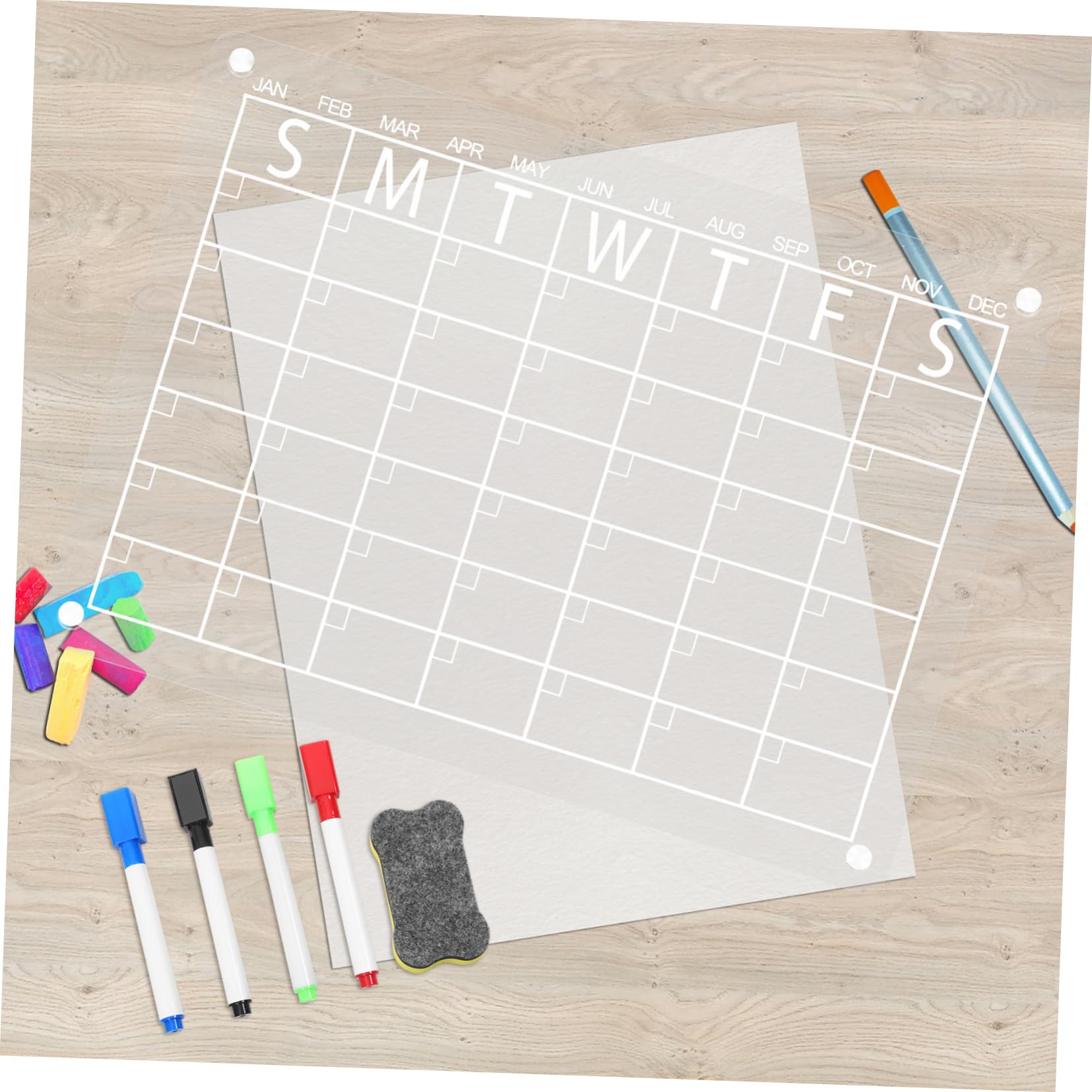Veemoon Kleines Whiteboard-tafel Memoboard Aus Acryl Für Haushalt Schreibtafel Aus Acryl Für Schüler Und Schreibtisch Haushaltsbedarf Und Bürobedarf
