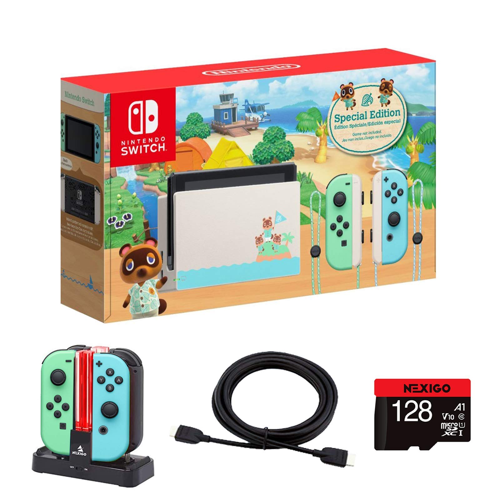 Oled Nintendo Switch Animal Crossing Bundle Very New Nintendo