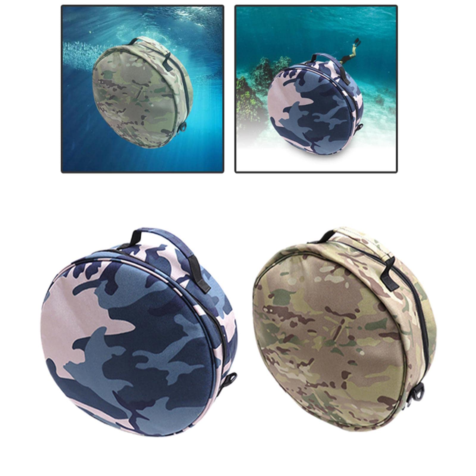 Dry Bag Borsa per regolatore da Immersione con Maniglia, Imbottita, con Cerniera, Portatile Zaino Impermeabile(British Camo)