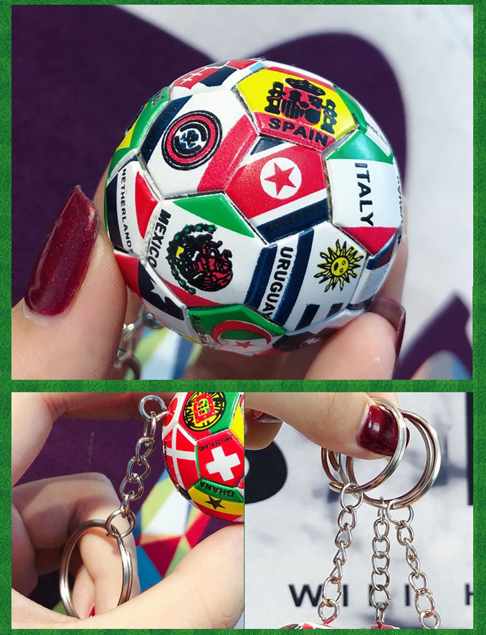 Llavero de bola de deportes Llavero de pelota de fútbol (1), 1 3